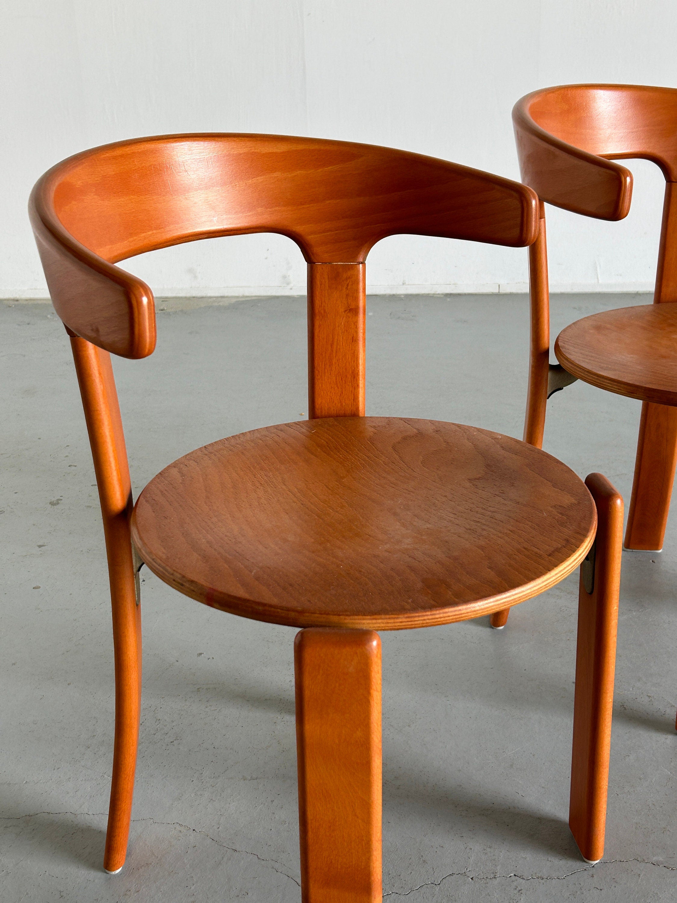 Pair of Bruno Rey Mid Century Stackable Chairs for Kusch & Co, 1990s Germany