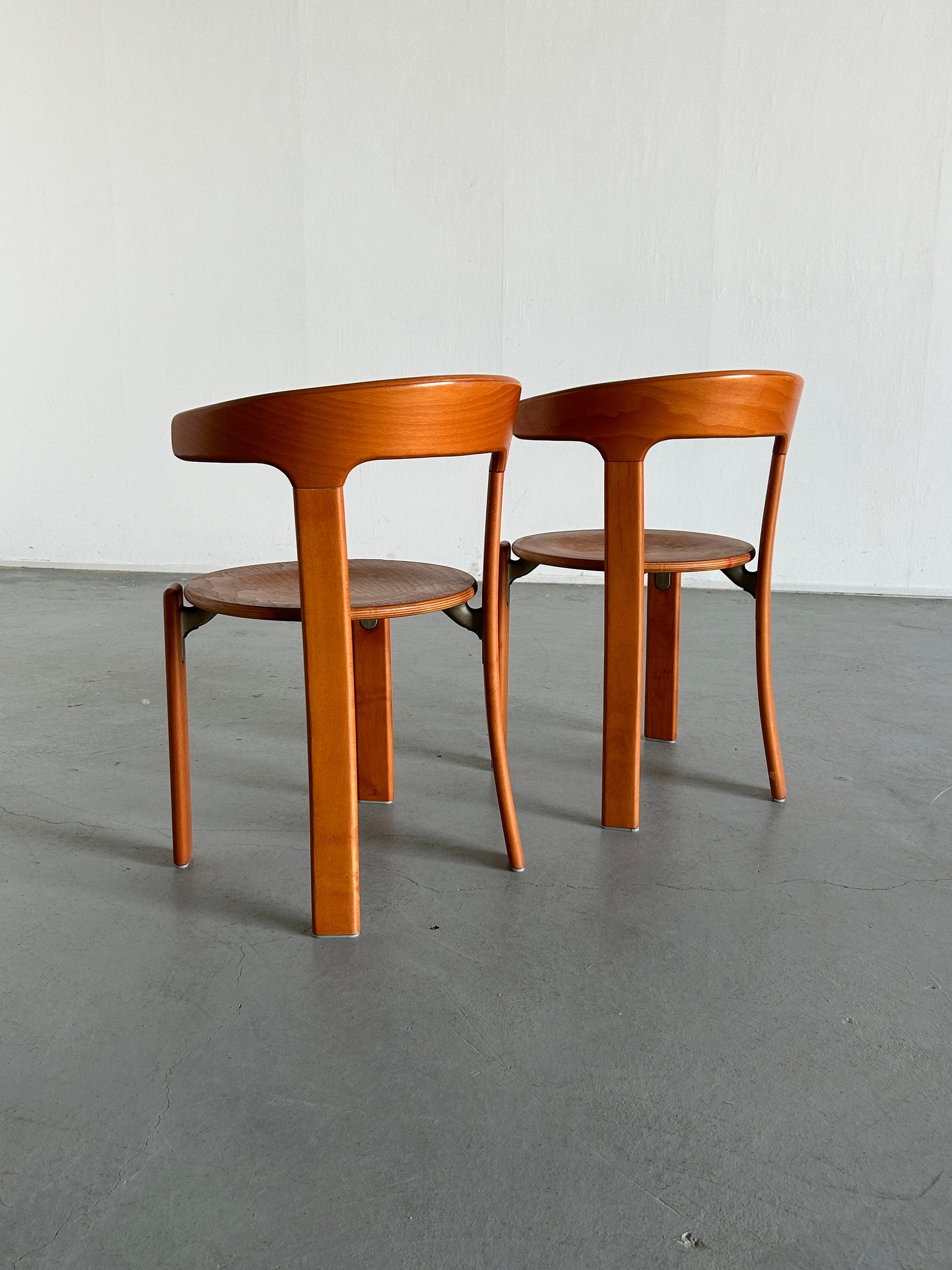 Pair of Bruno Rey Mid Century Stackable Chairs for Kusch & Co, 1990s Germany