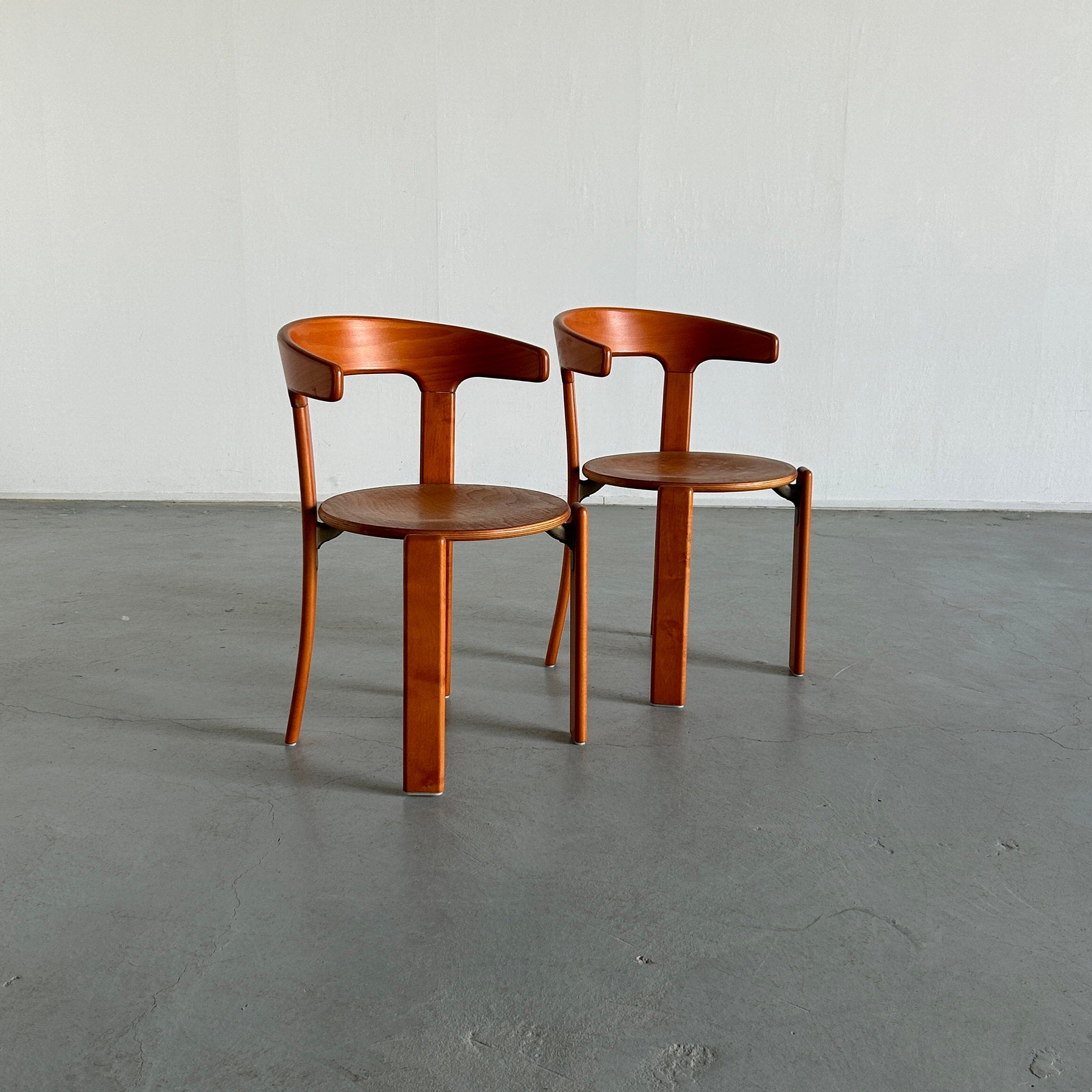 Pair of Bruno Rey Mid Century Stackable Chairs for Kusch & Co, 1990s Germany