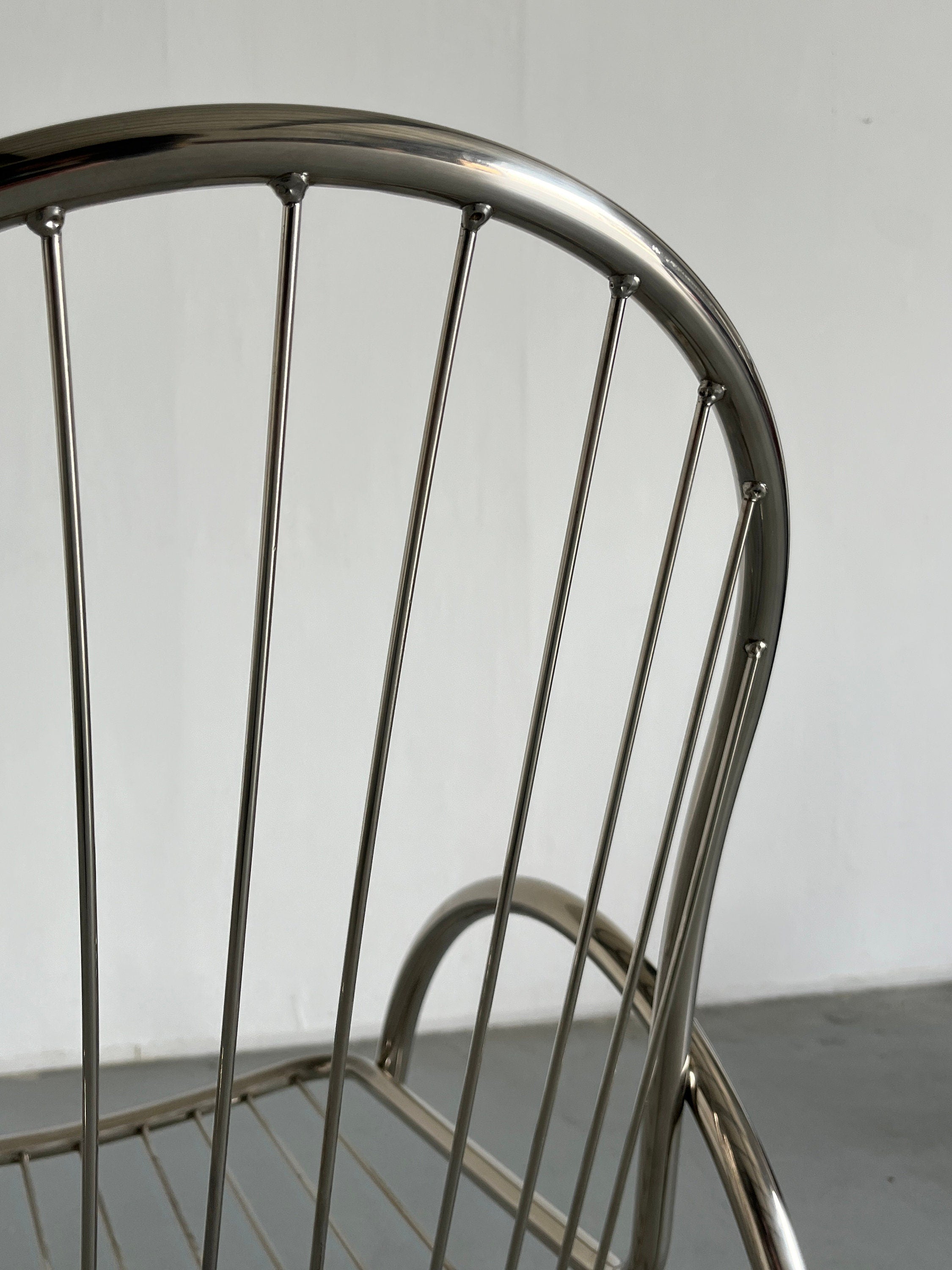 Tubular Steel Chair in Style of Gastone Rinaldi, 1980s Italy