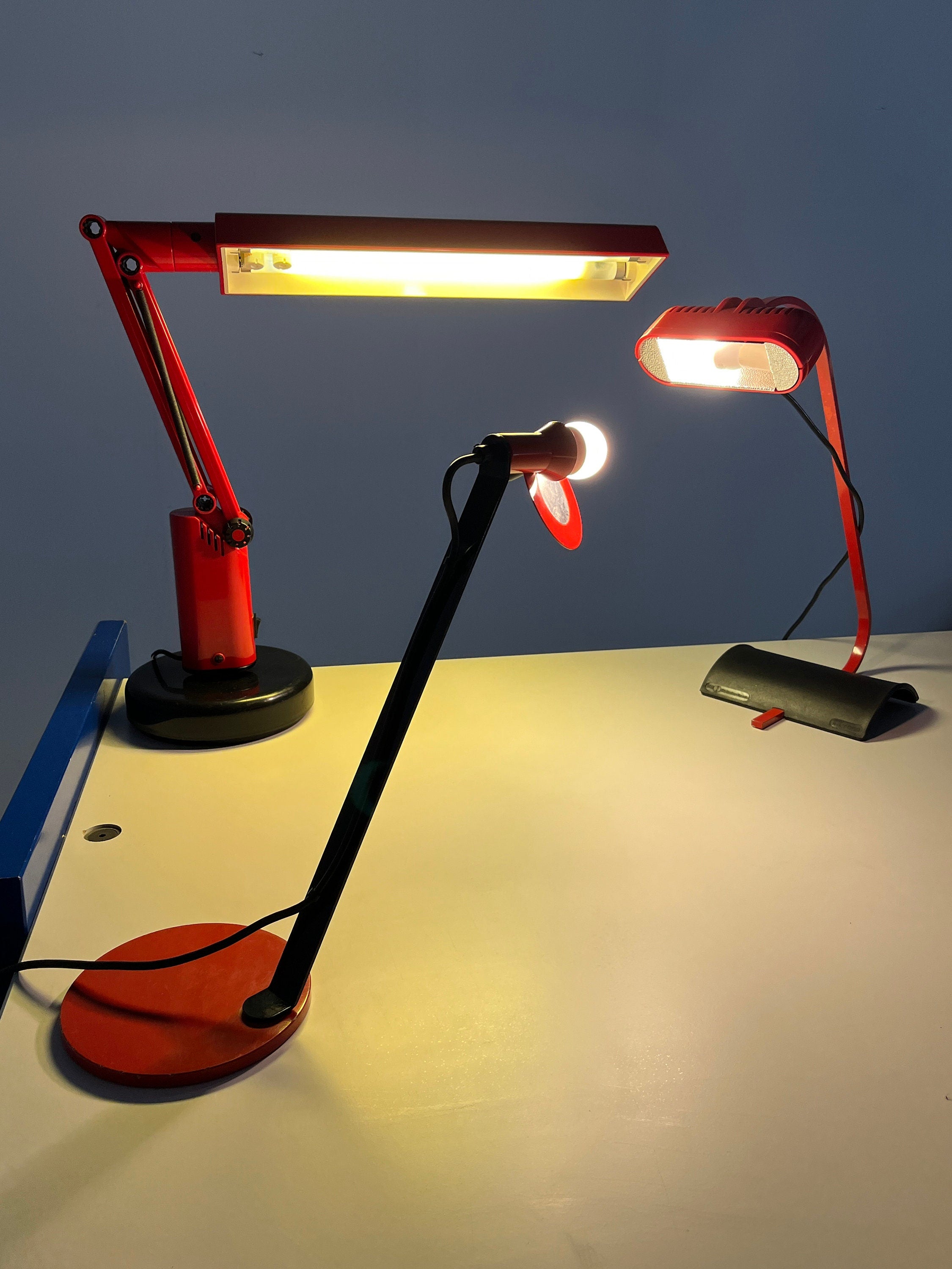 Desk Lamp Model T555 by Luci Illuminazione di Interni, 1980s Italy