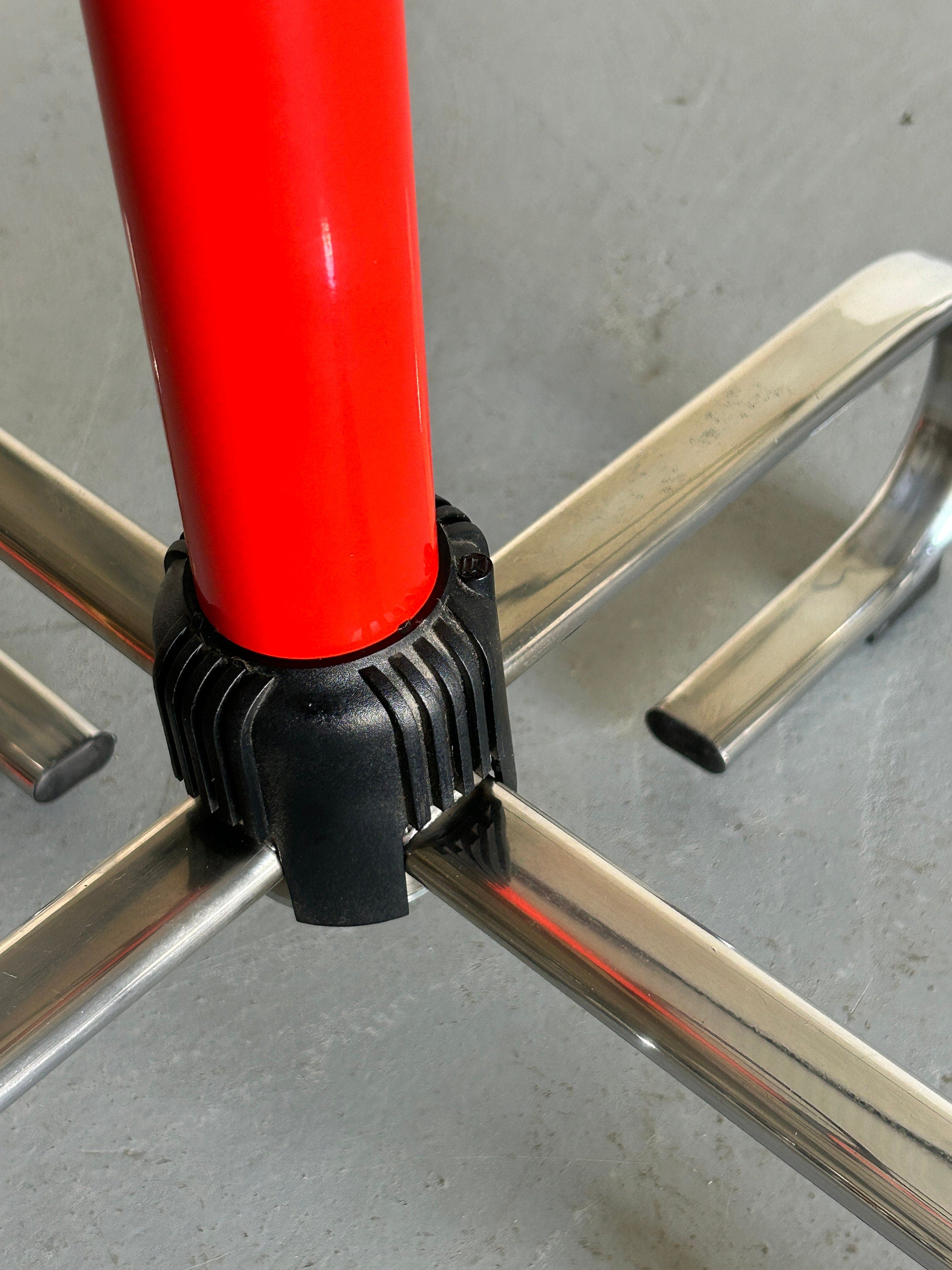 Vintage Italian Red Space Age Coat Rack, 1980s
