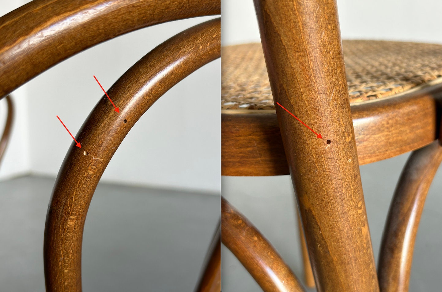 Thonet Bentwood Style Chairs No. 14, 1970s