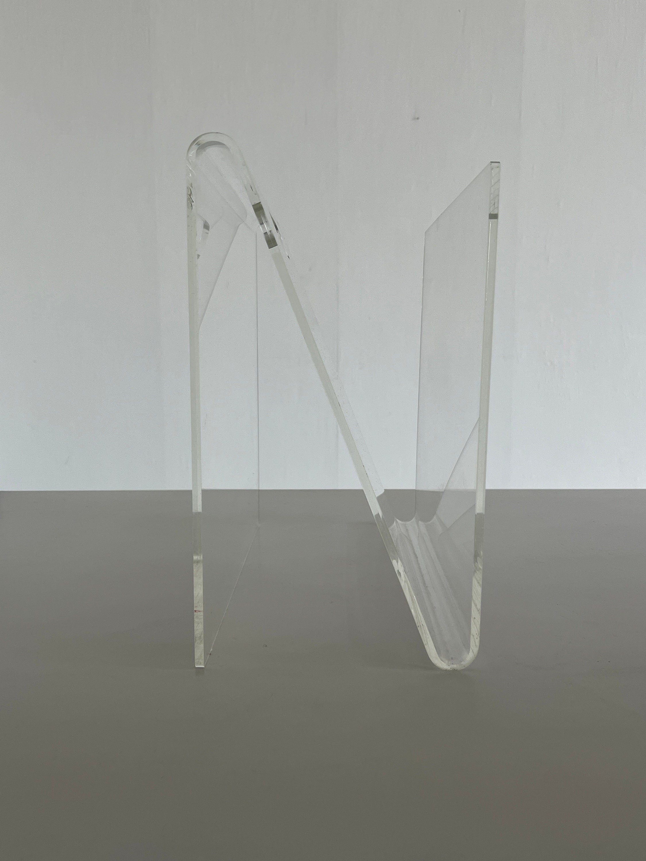 ZigZag Magazine Holders in Plexiglass, 1980s Italy