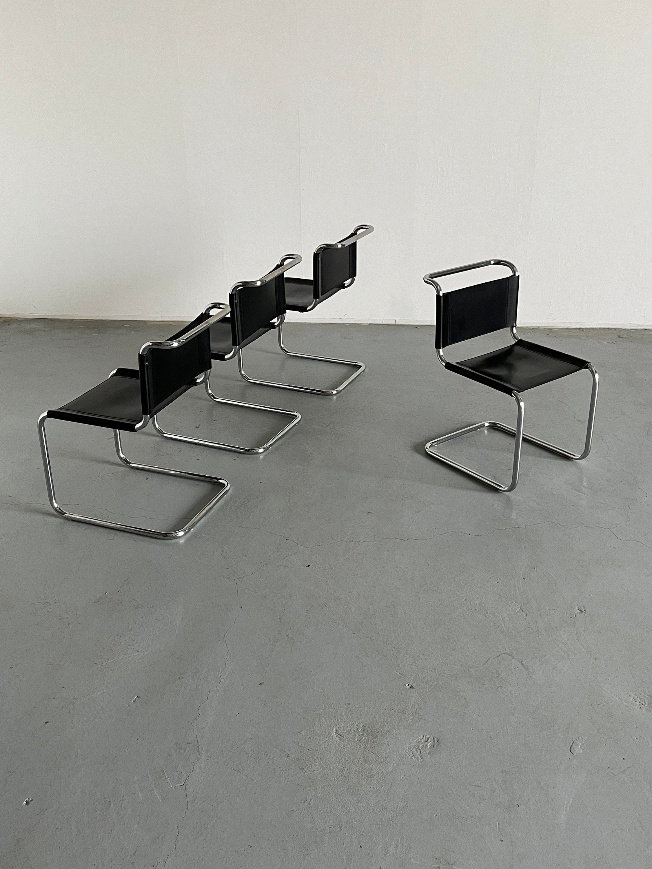 Mart Stam S33 Chairs in Leather, 1970s