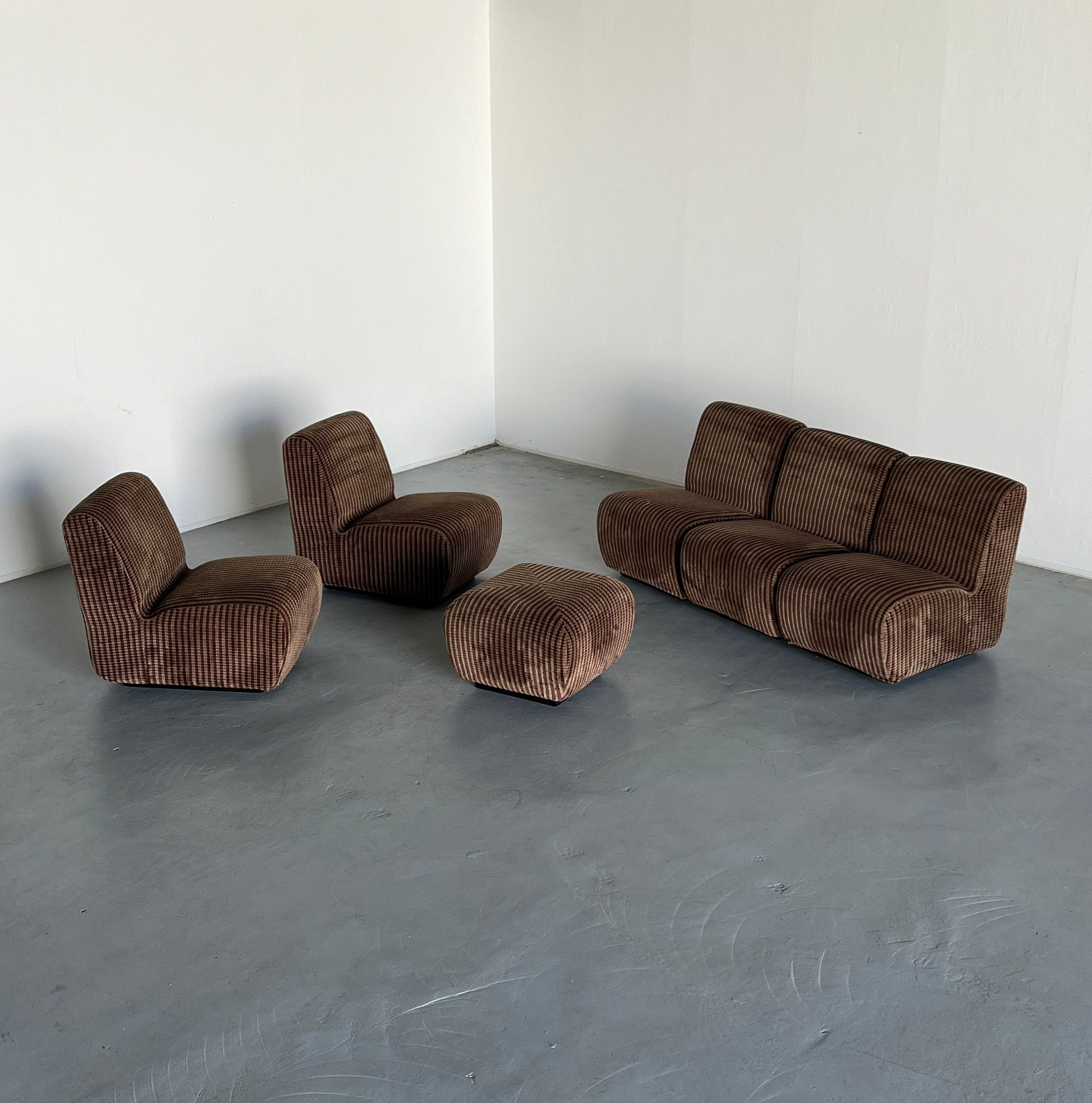 Italian Modular Sofa, 1970s Space Age Set of 6