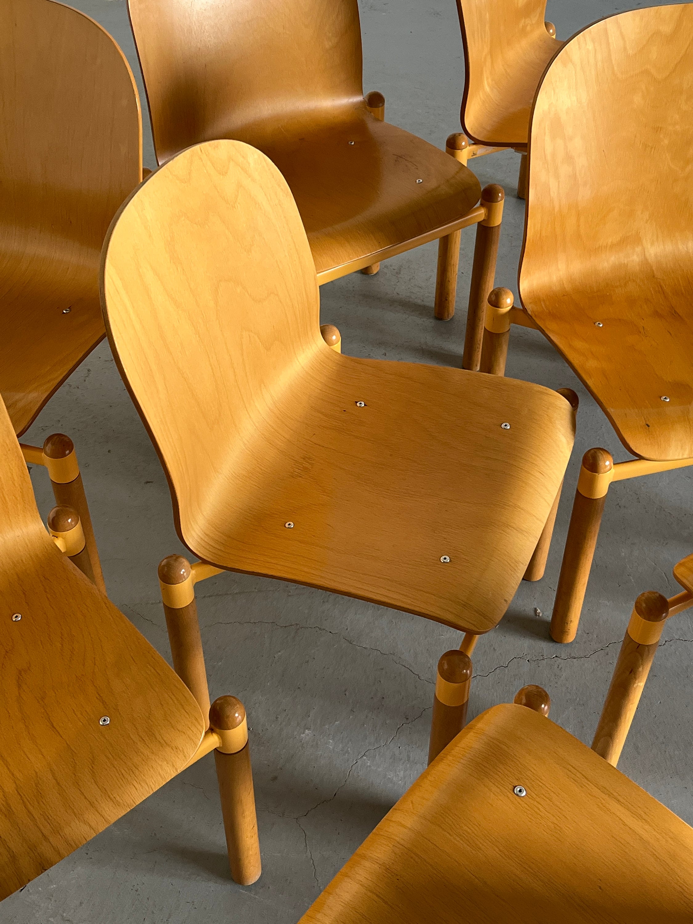 Mid-Century Modern Stackable Chairs by Braun Lockenhaus, 1990s