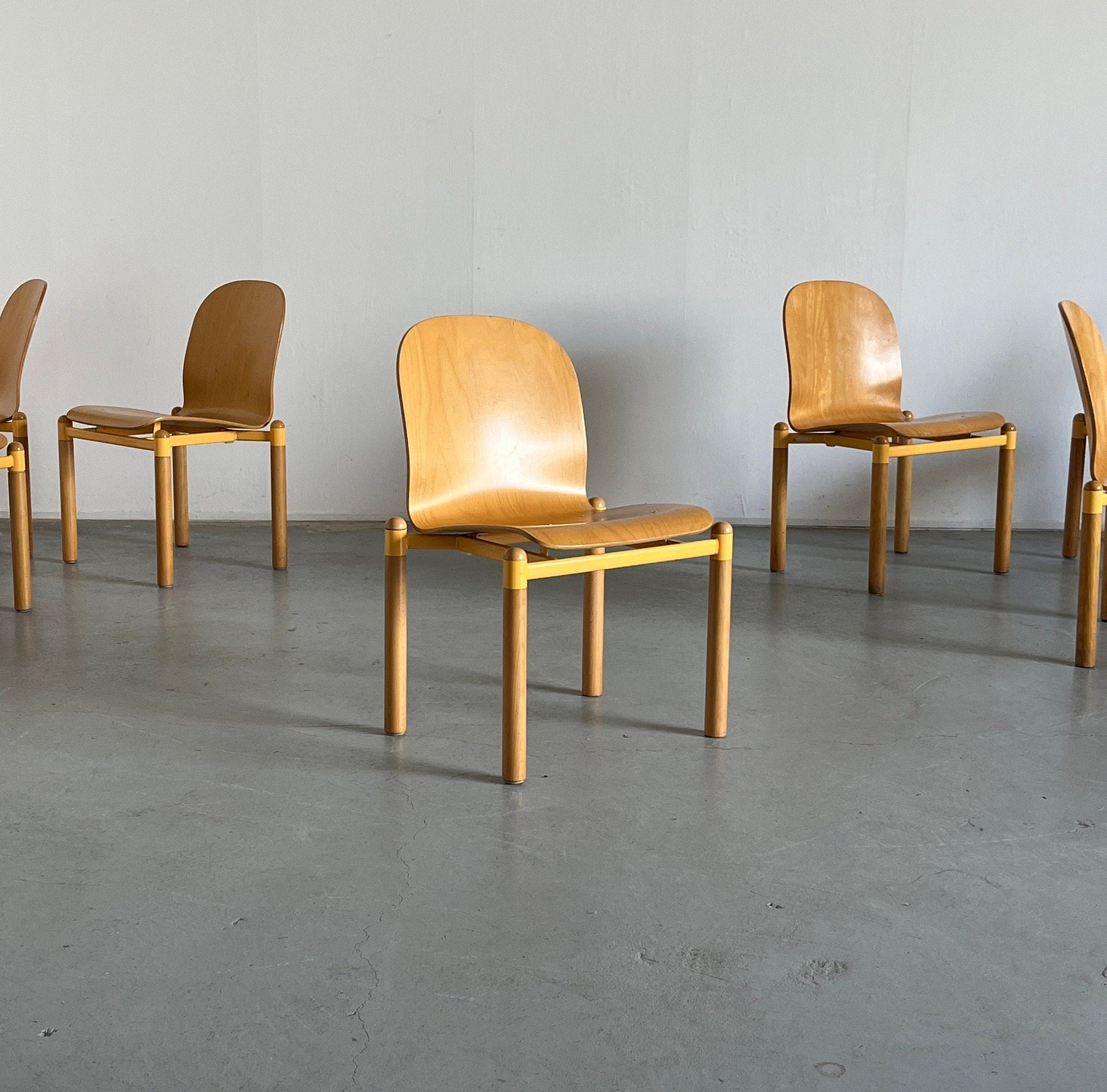 Mid-Century Modern Stackable Chairs by Braun Lockenhaus, 1990s