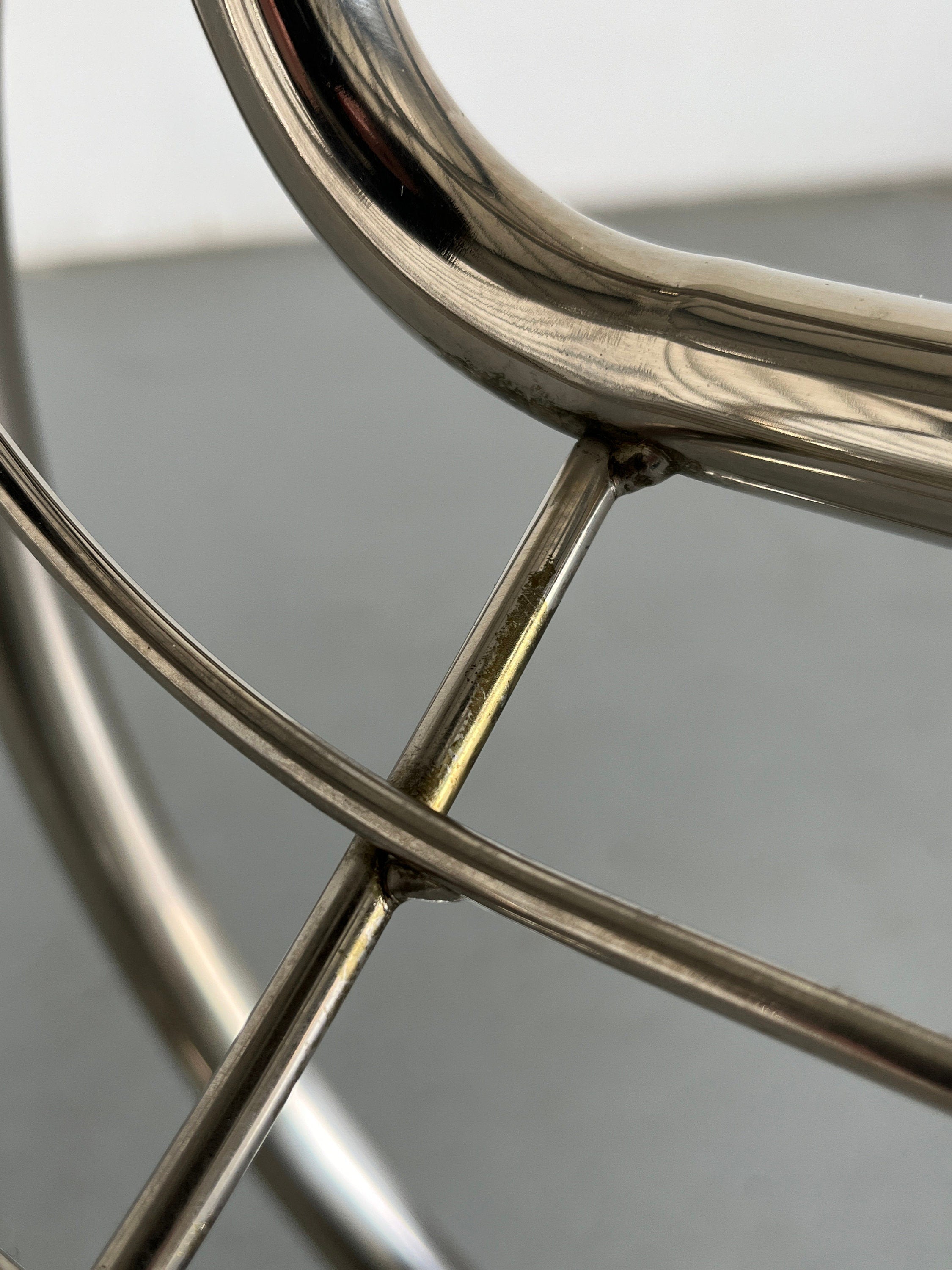 Tubular Steel Chair in Style of Gastone Rinaldi, 1980s Italy