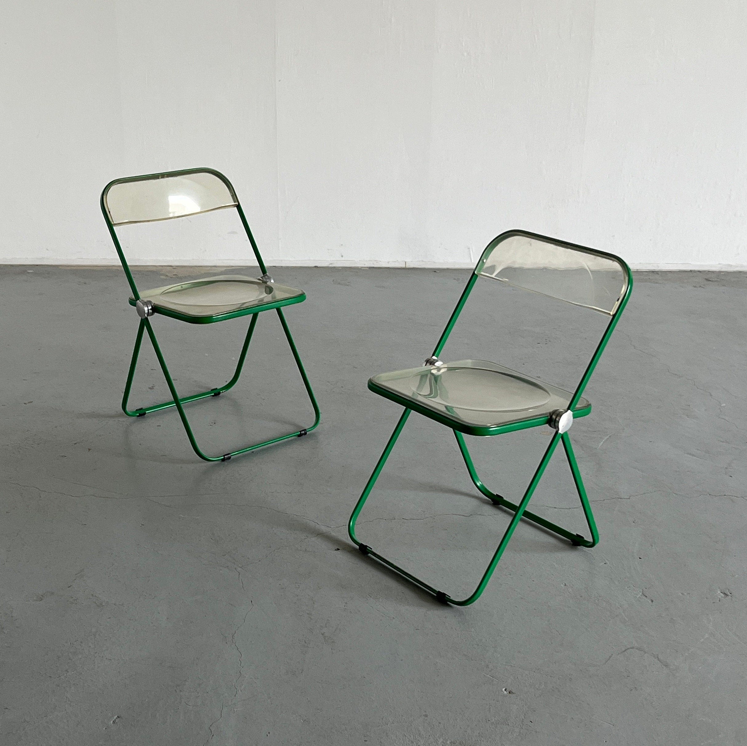 Plia Folding Chairs by Giancarlo Piretti for Anonima Castelli, 1960s Italian Space Age