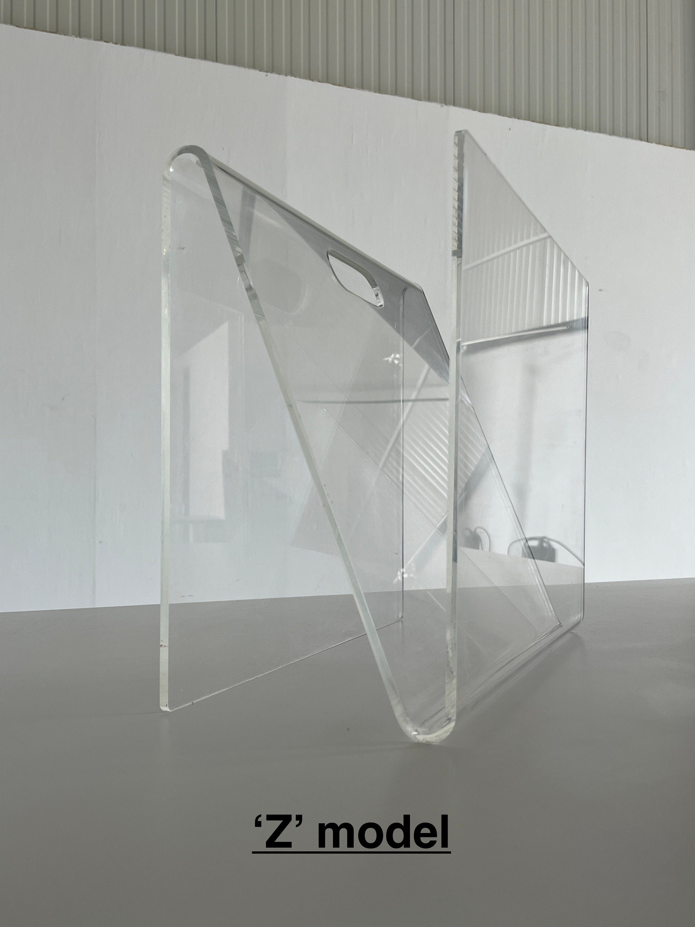 ZigZag Magazine Holders in Plexiglass, 1980s Italy