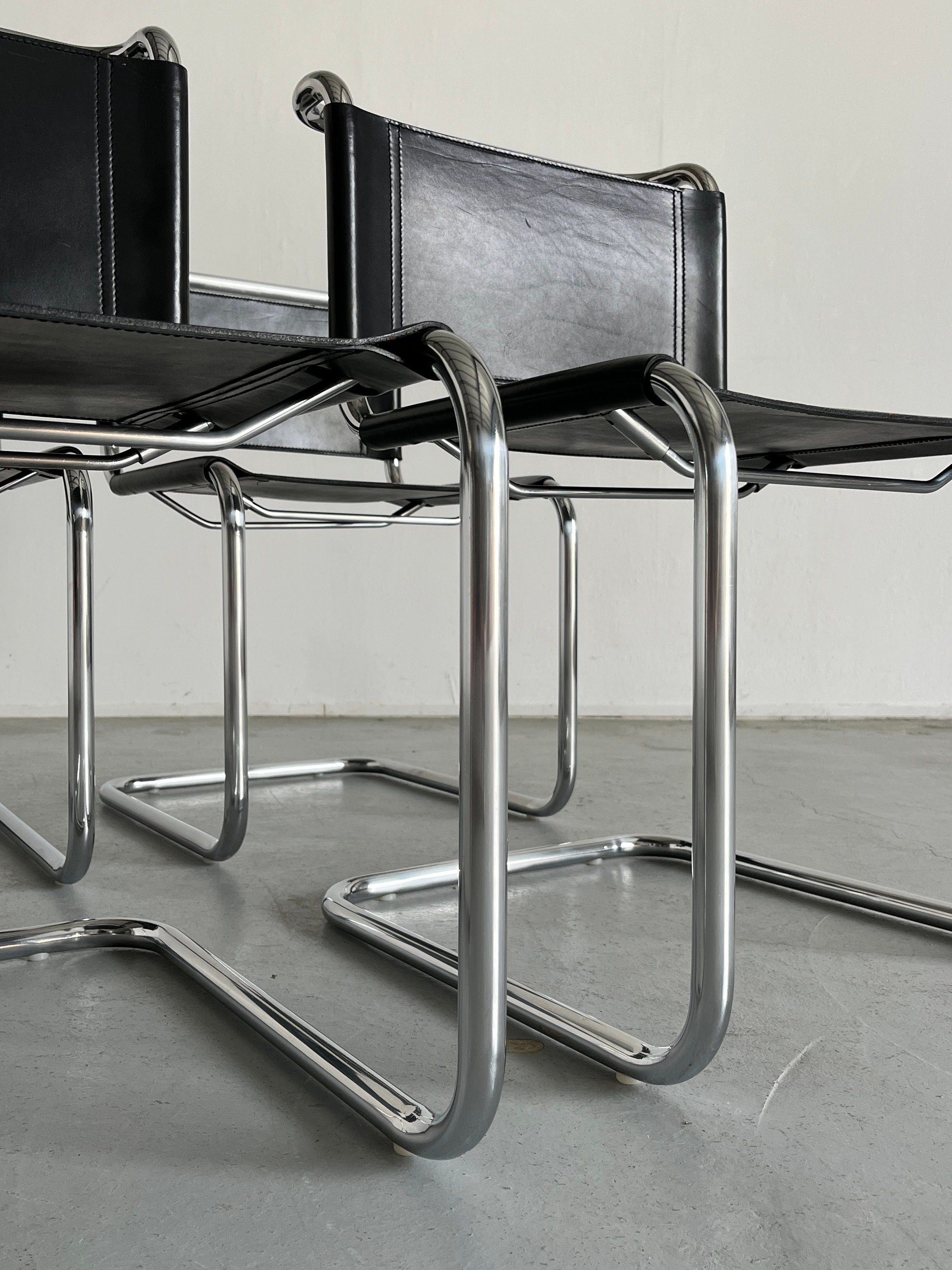 Mart Stam S33 Chairs in Leather, 1970s
