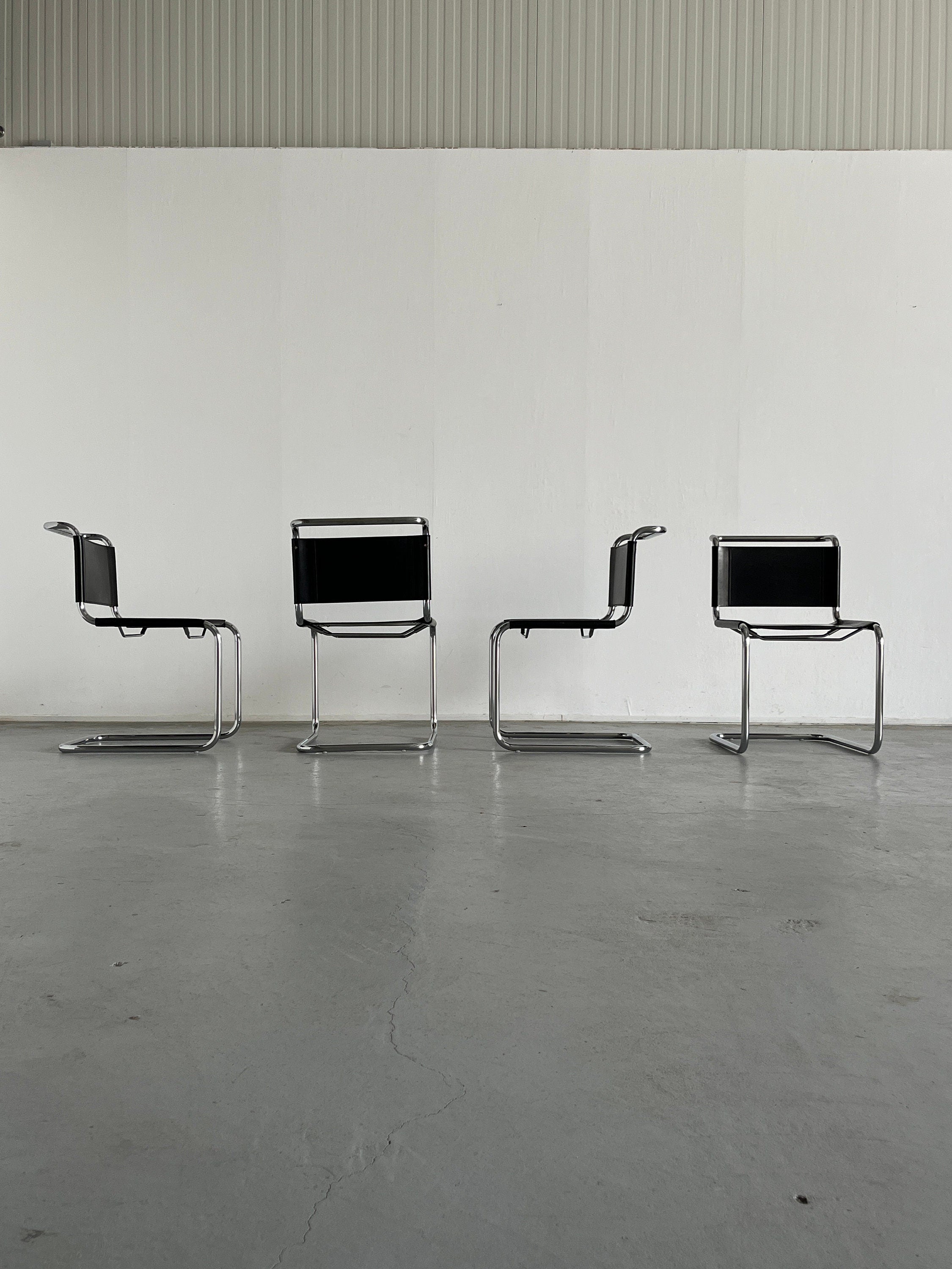 Mart Stam S33 Chairs in Leather, 1970s