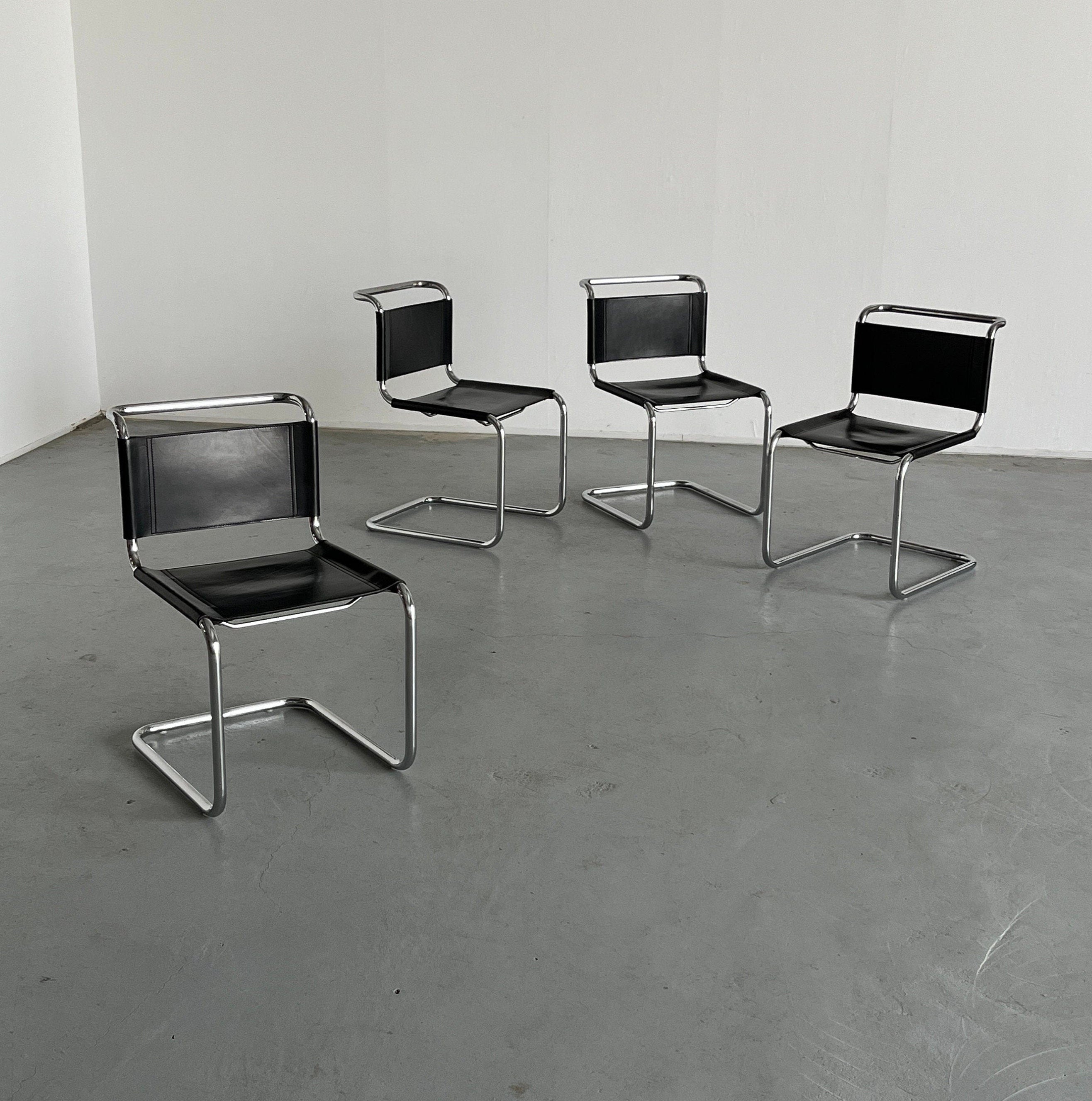 Mart Stam S33 Chairs in Leather, 1970s
