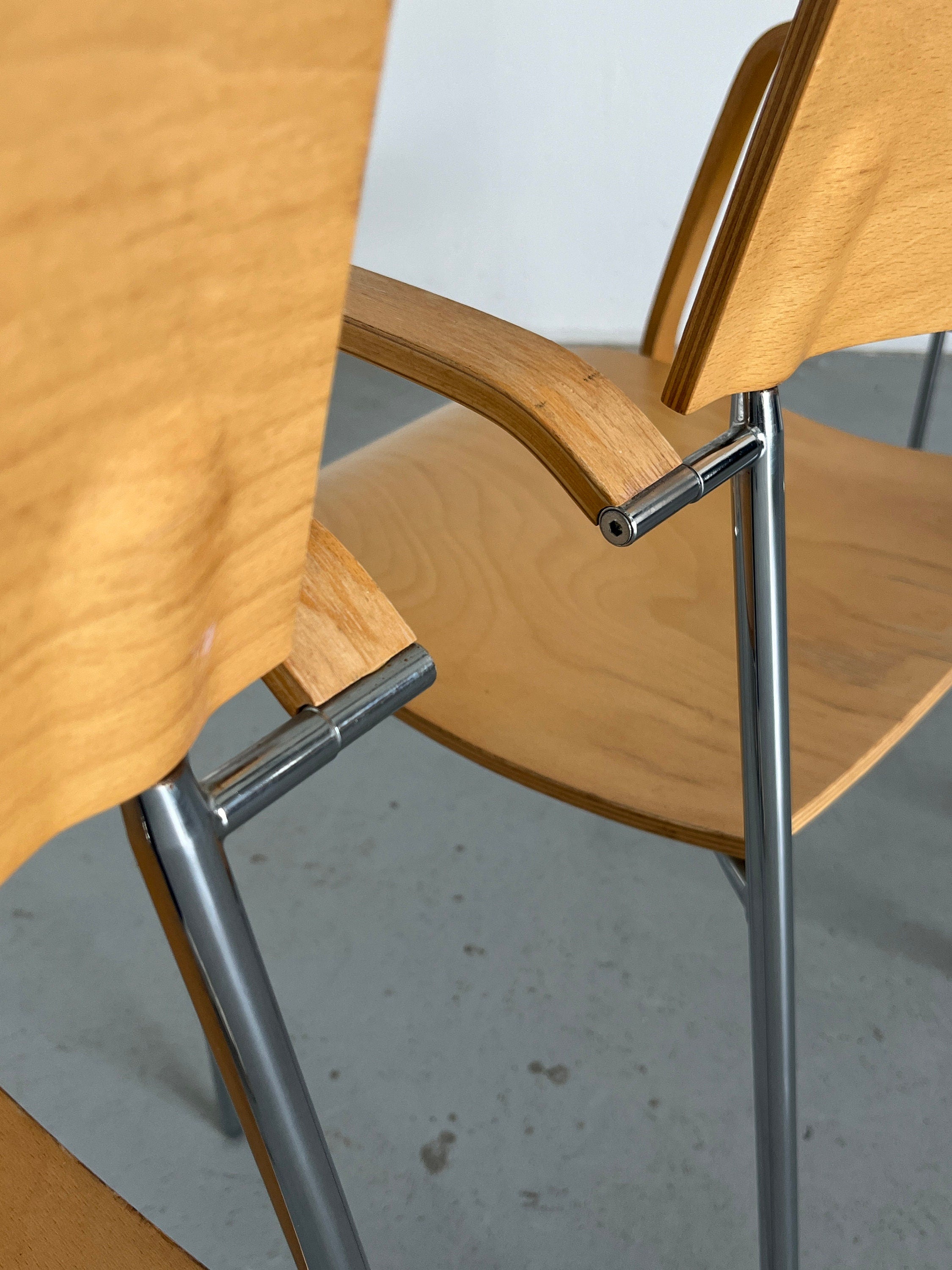 Set of 4 Postmodern "Campus" Chairs by Lammhults, Sweden