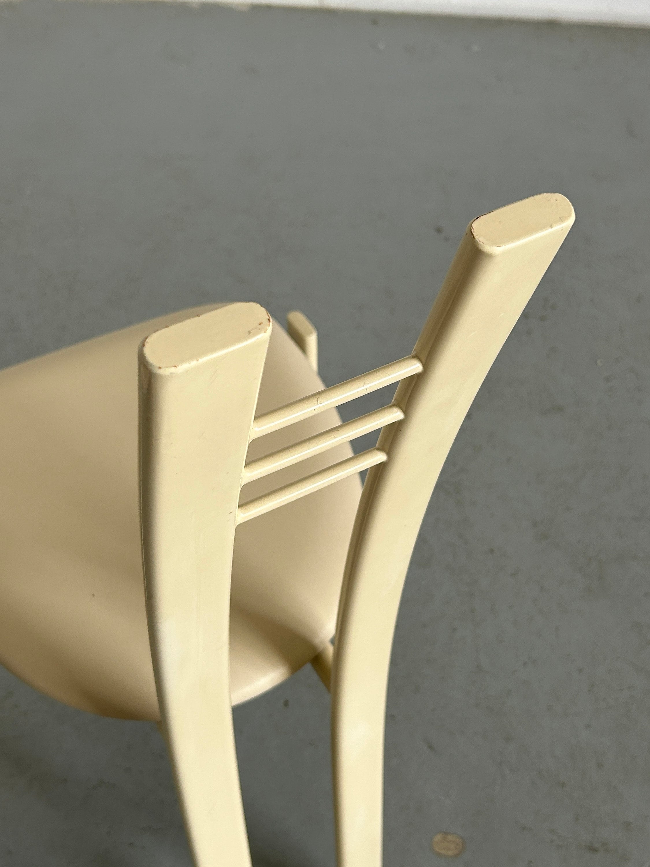 Pair of Brutalist Postmodern Metal and Faux Leather Chairs, 1980s.