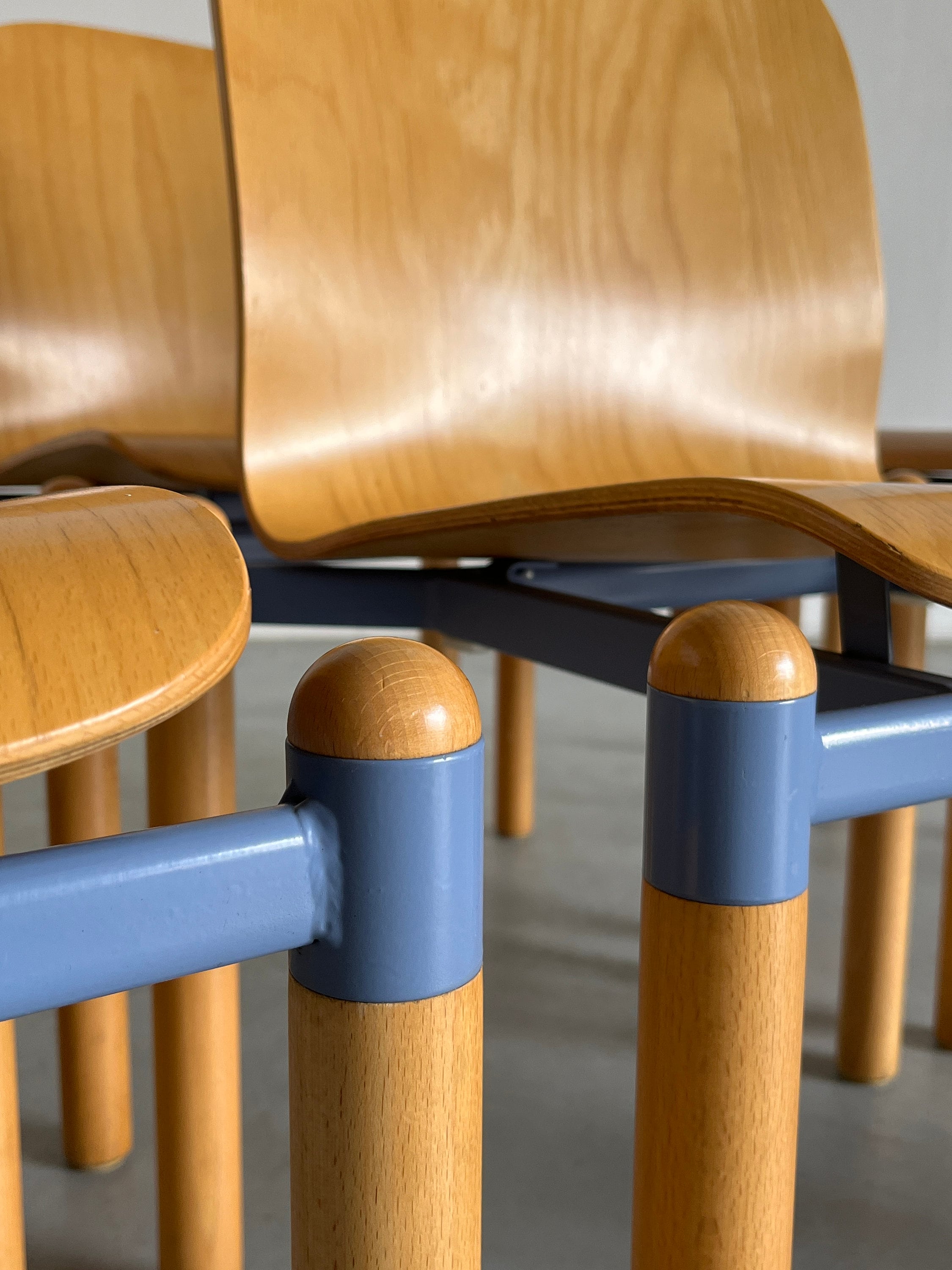 Mid-Century Modern Stackable Chairs by Braun Lockenhaus, 1990s Austria