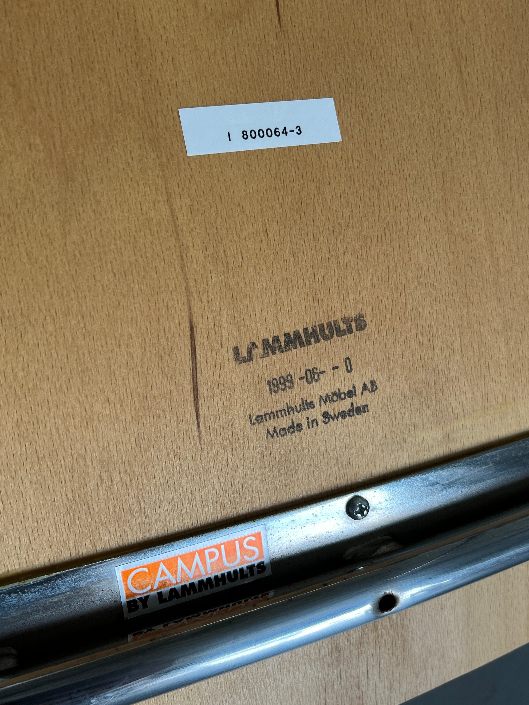 Set of 4 Postmodern "Campus" Chairs by Lammhults, Sweden