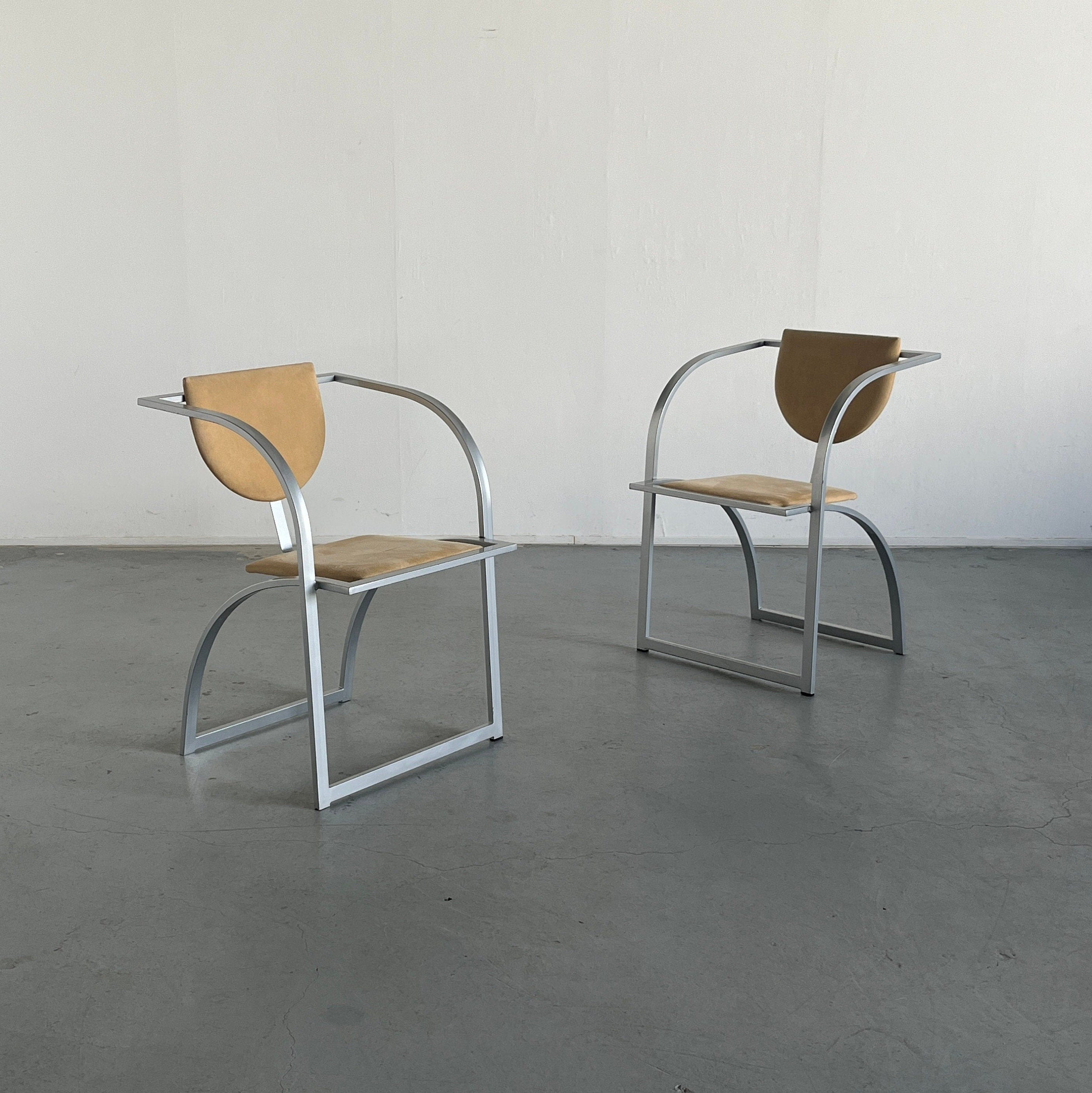 1 of 2 Postmodern Geometrical 'Cosinus' Chair by Karl Friedrich Förster for KFF, 1980s Germany, Industrial Design