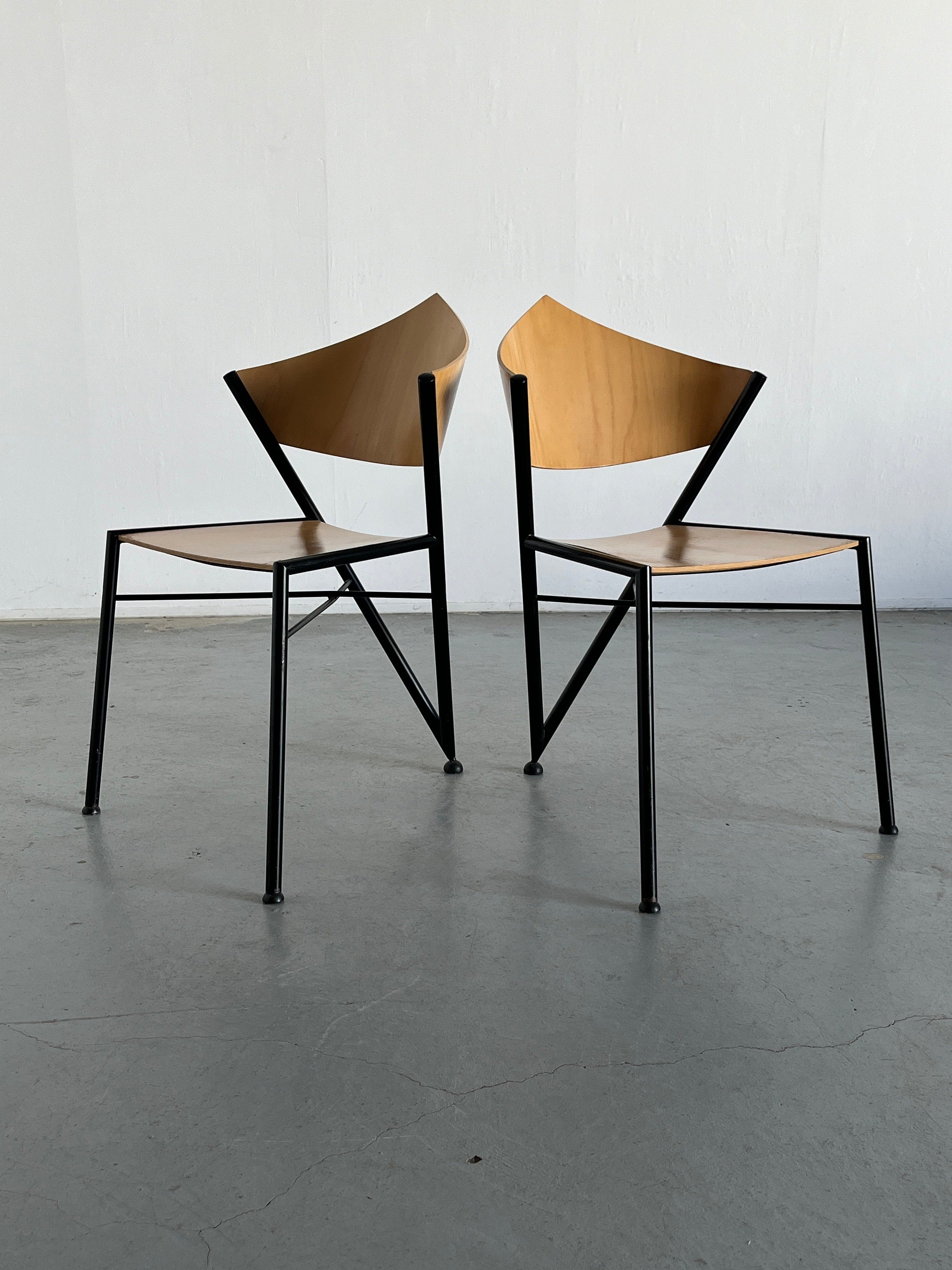 Pair of Postmodern Geometrical Design, 1980s Italy