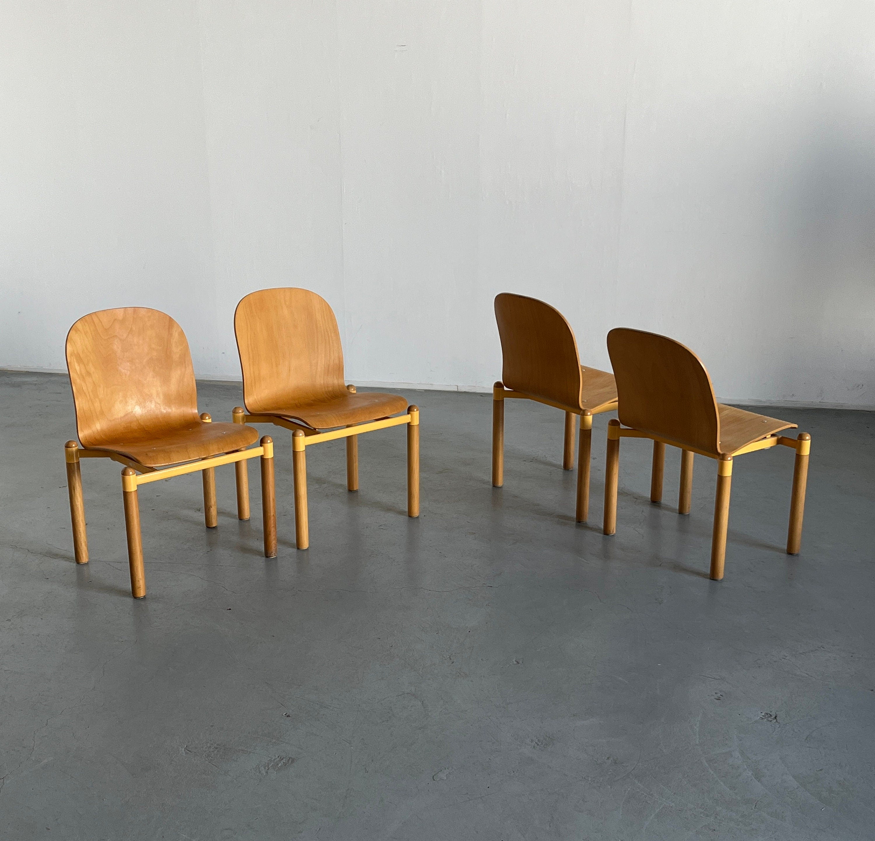 Set of 4 Vintage Mid-Century Chairs by Braun Lockenhaus, 1990s