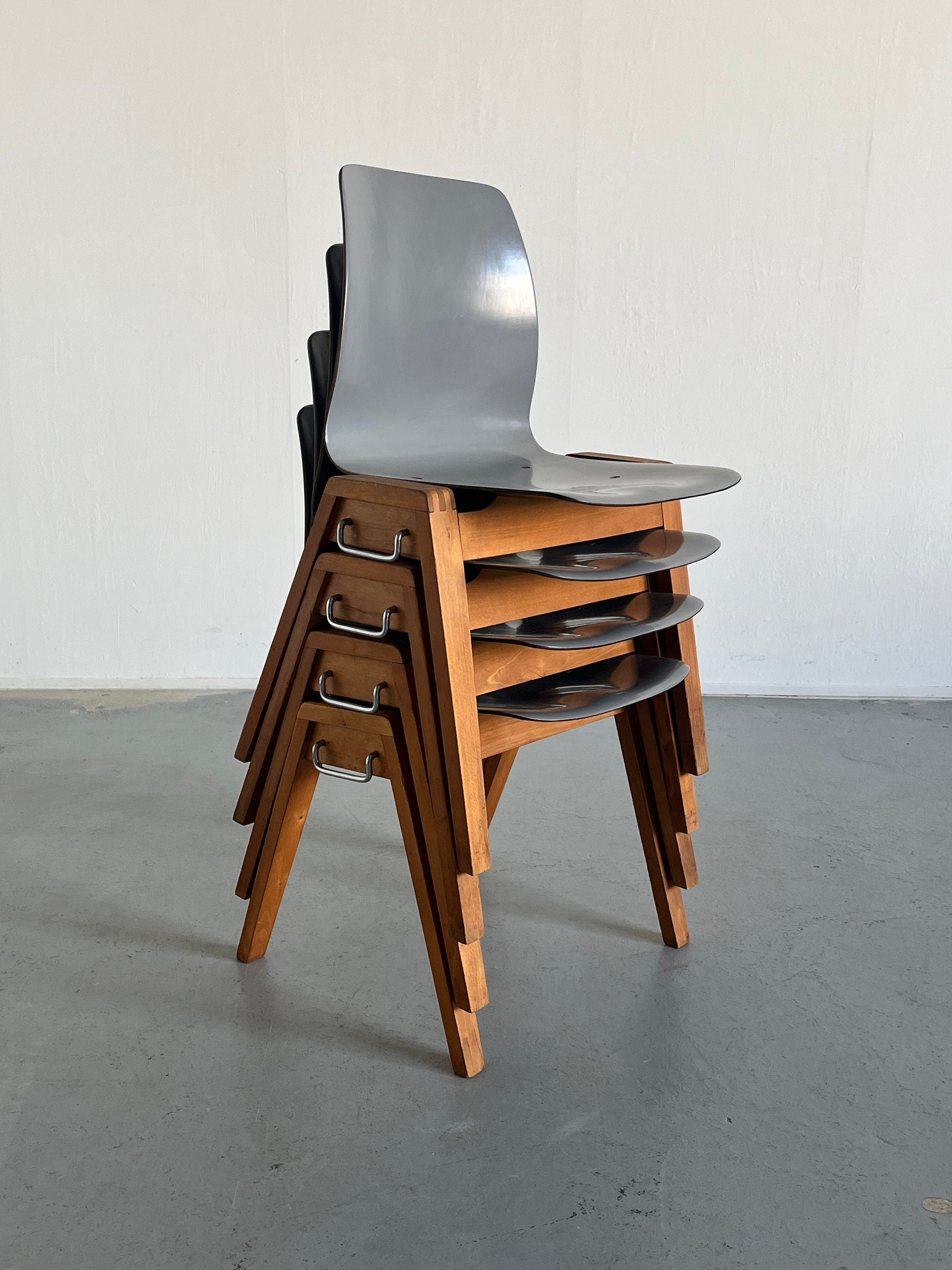 Stackable Chairs, Adam Stegner for Pagholz Flötotto, 1960s