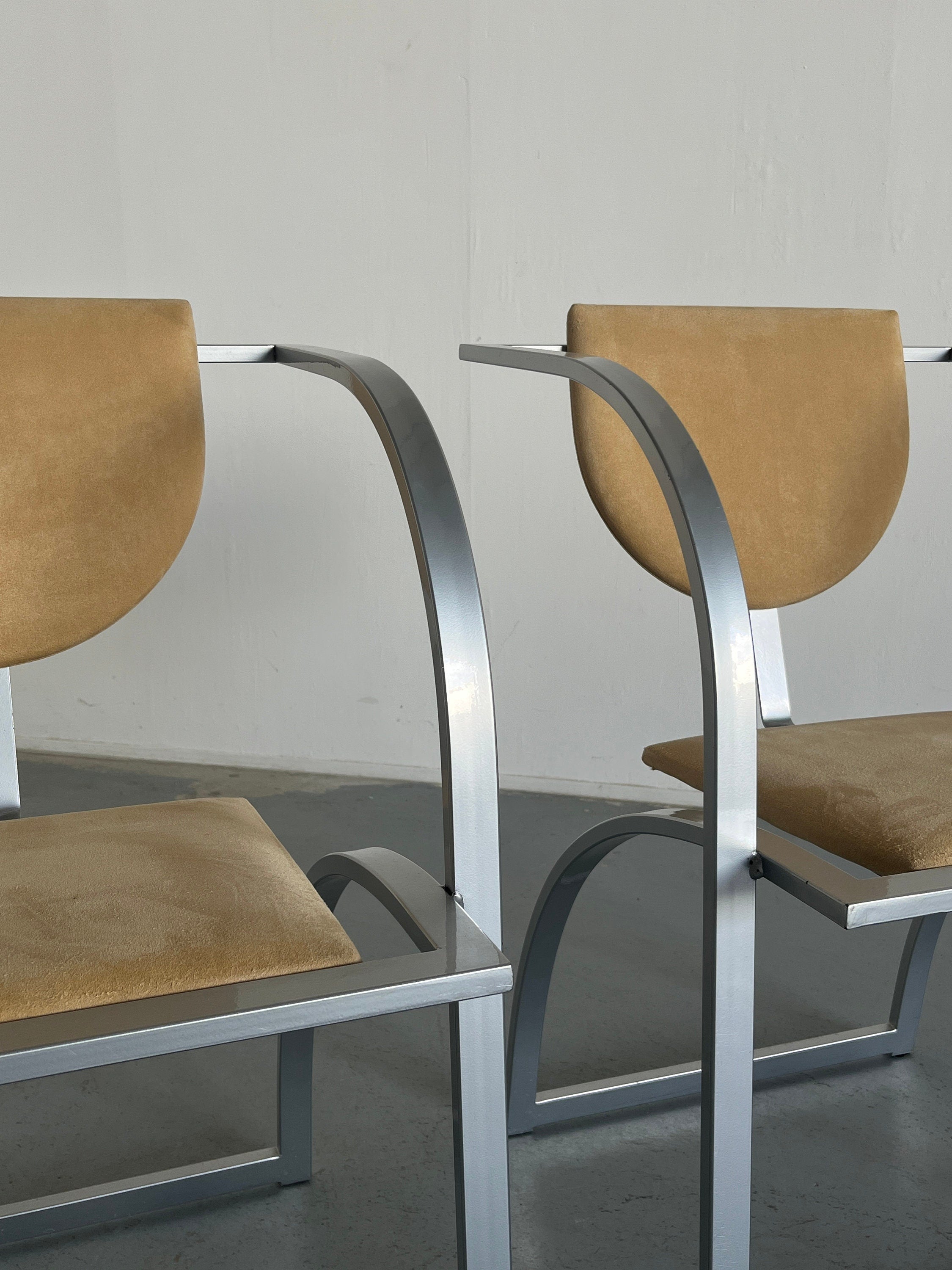 1 of 2 Postmodern Geometrical 'Cosinus' Chair by Karl Friedrich Förster for KFF, 1980s Germany, Industrial Design