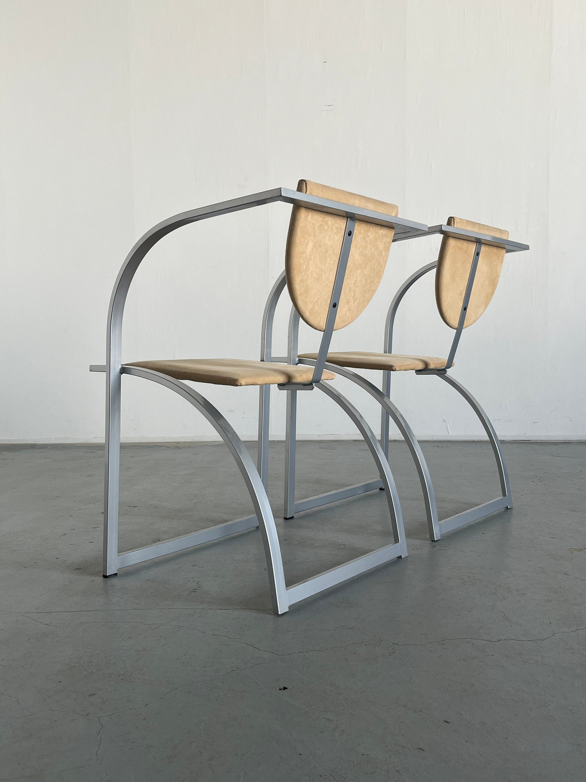 1 of 2 Postmodern Geometrical 'Cosinus' Chair by Karl Friedrich Förster for KFF, 1980s Germany, Industrial Design