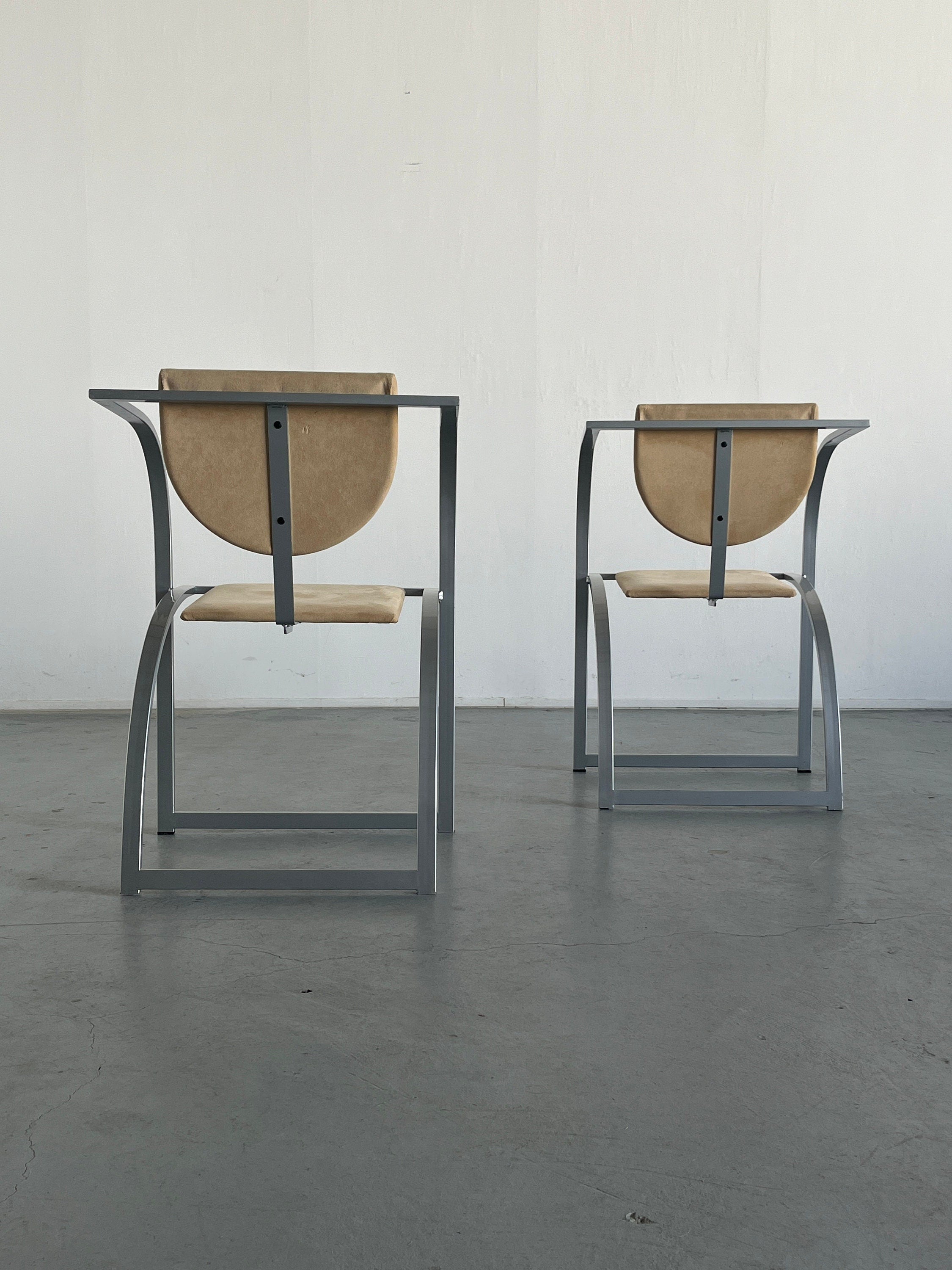 1 of 2 Postmodern Geometrical 'Cosinus' Chair by Karl Friedrich Förster for KFF, 1980s Germany, Industrial Design