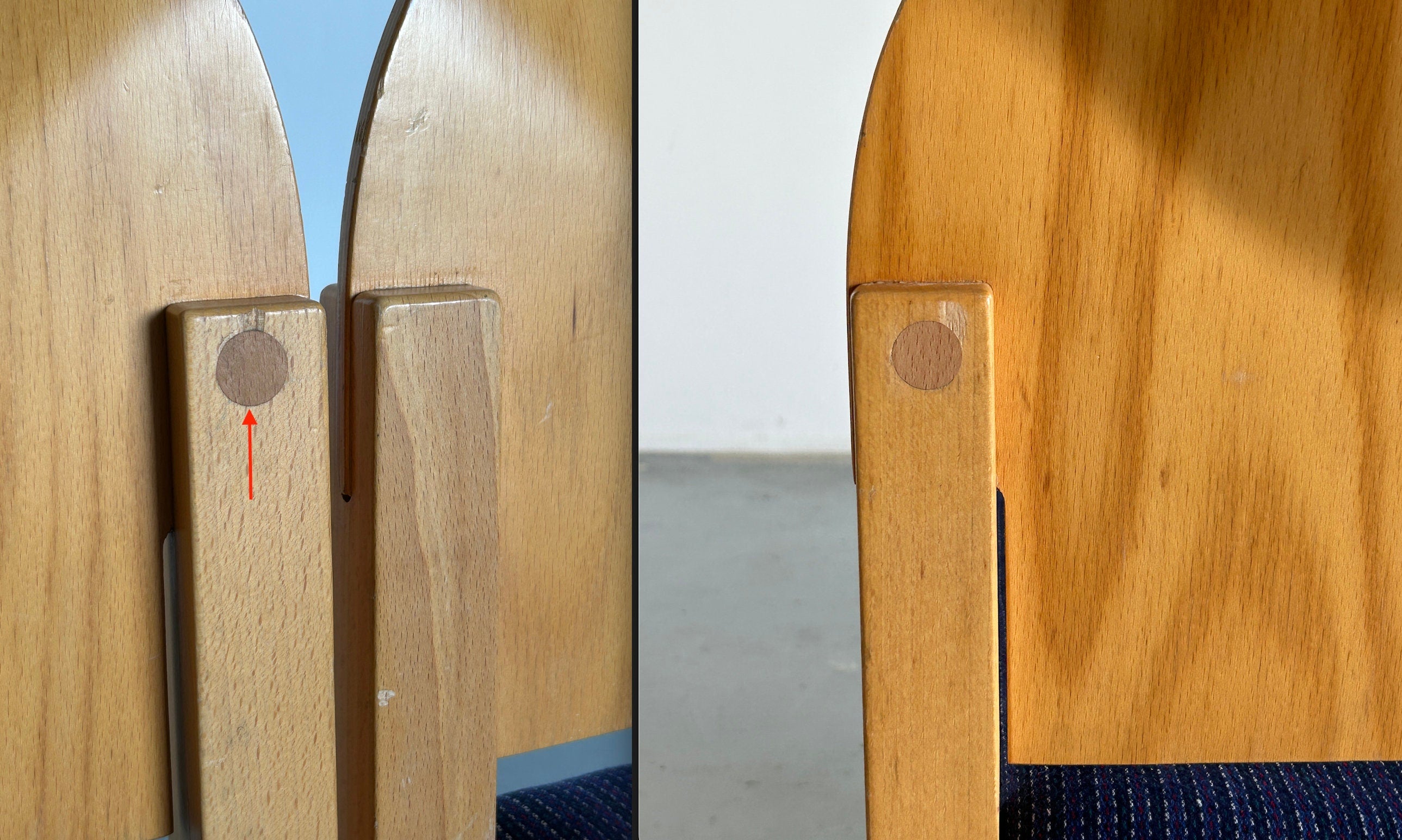 Sculptural Wooden Dining Chairs by Arno Votteler for Bisterfeld and Weiss