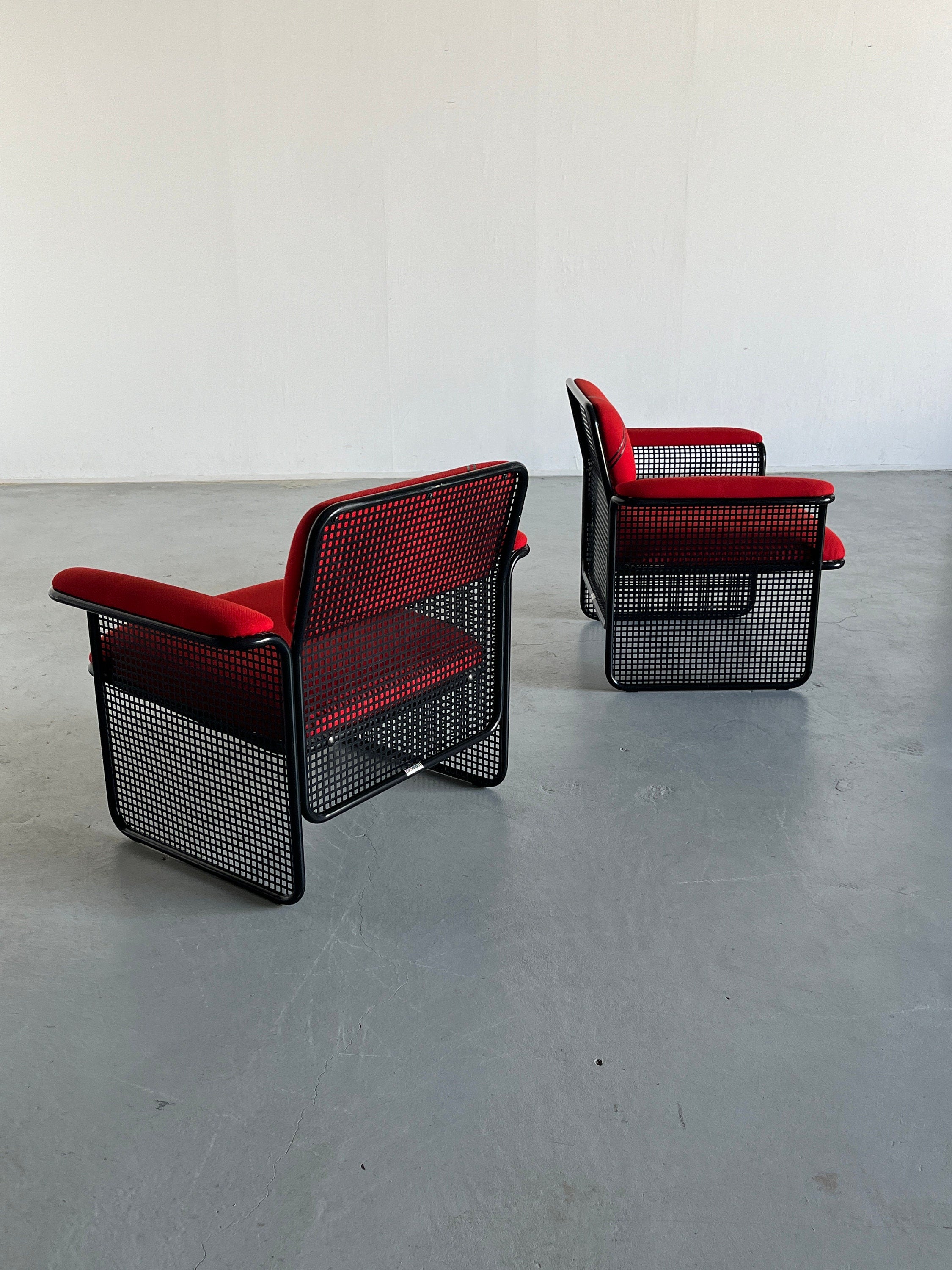 Postmodern Wire Armchairs by Talin Padova, 1970s