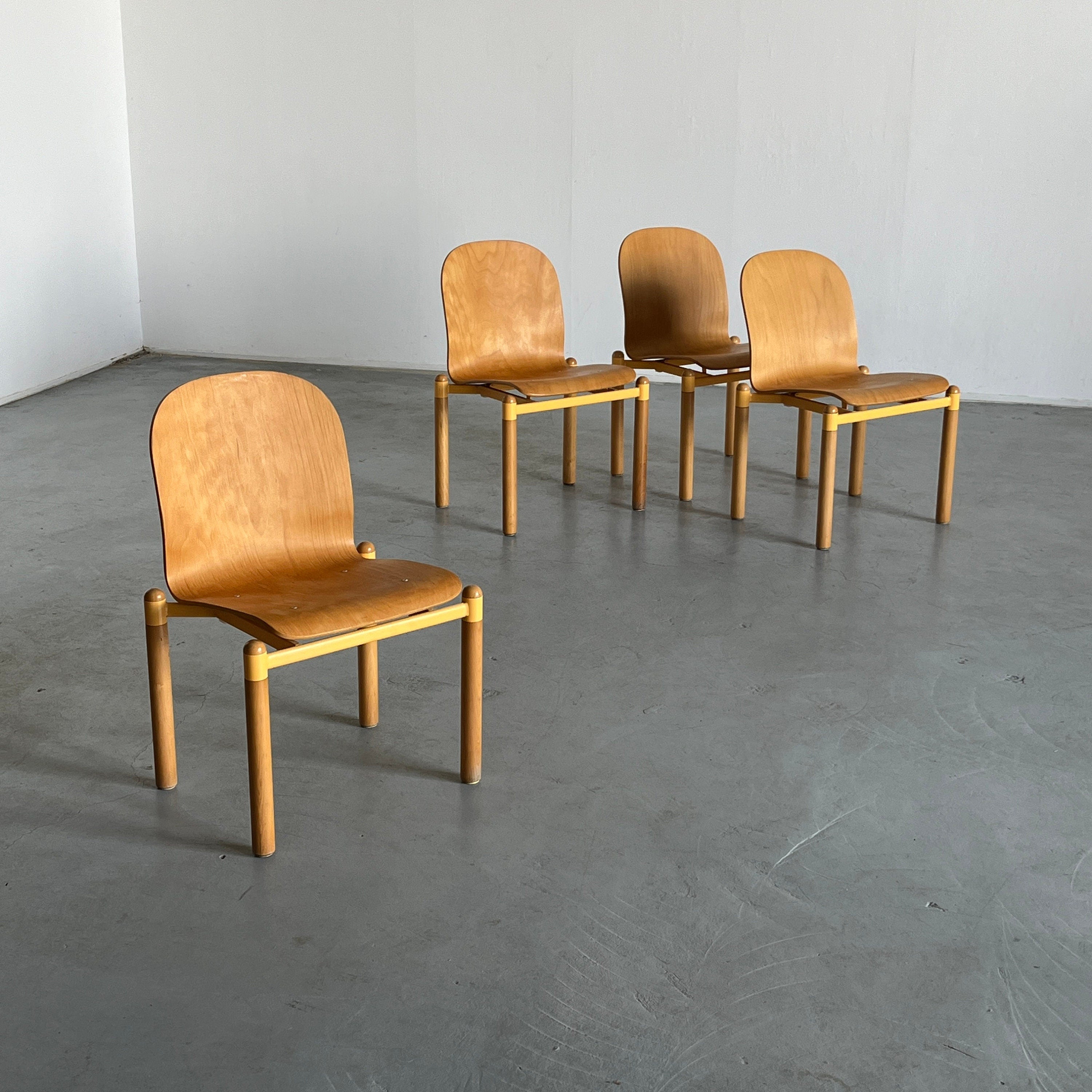 Set of 4 Vintage Mid-Century Chairs by Braun Lockenhaus, 1990s