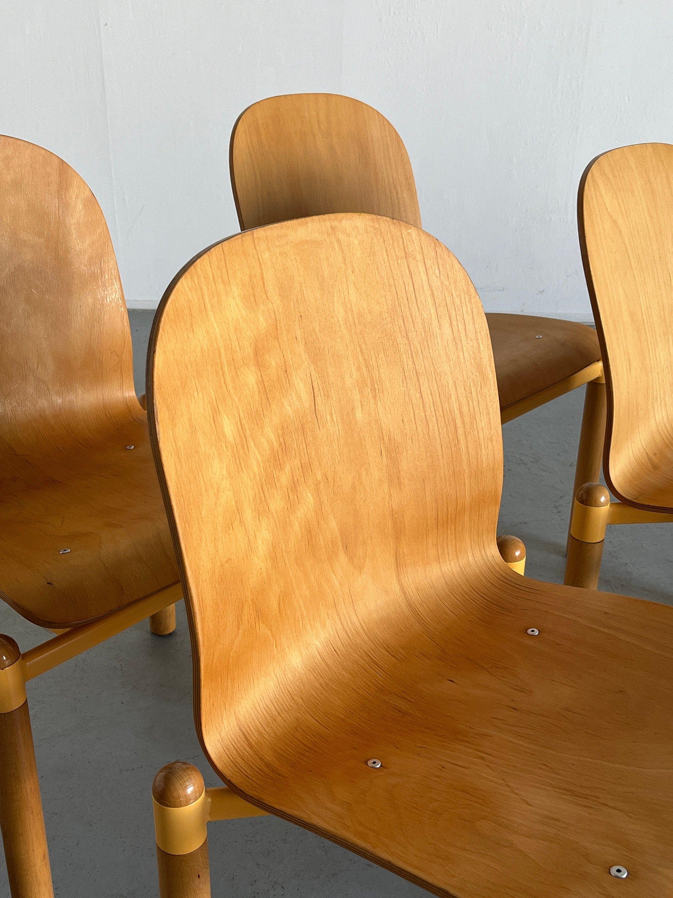 Set of 4 Vintage Mid-Century Chairs by Braun Lockenhaus, 1990s