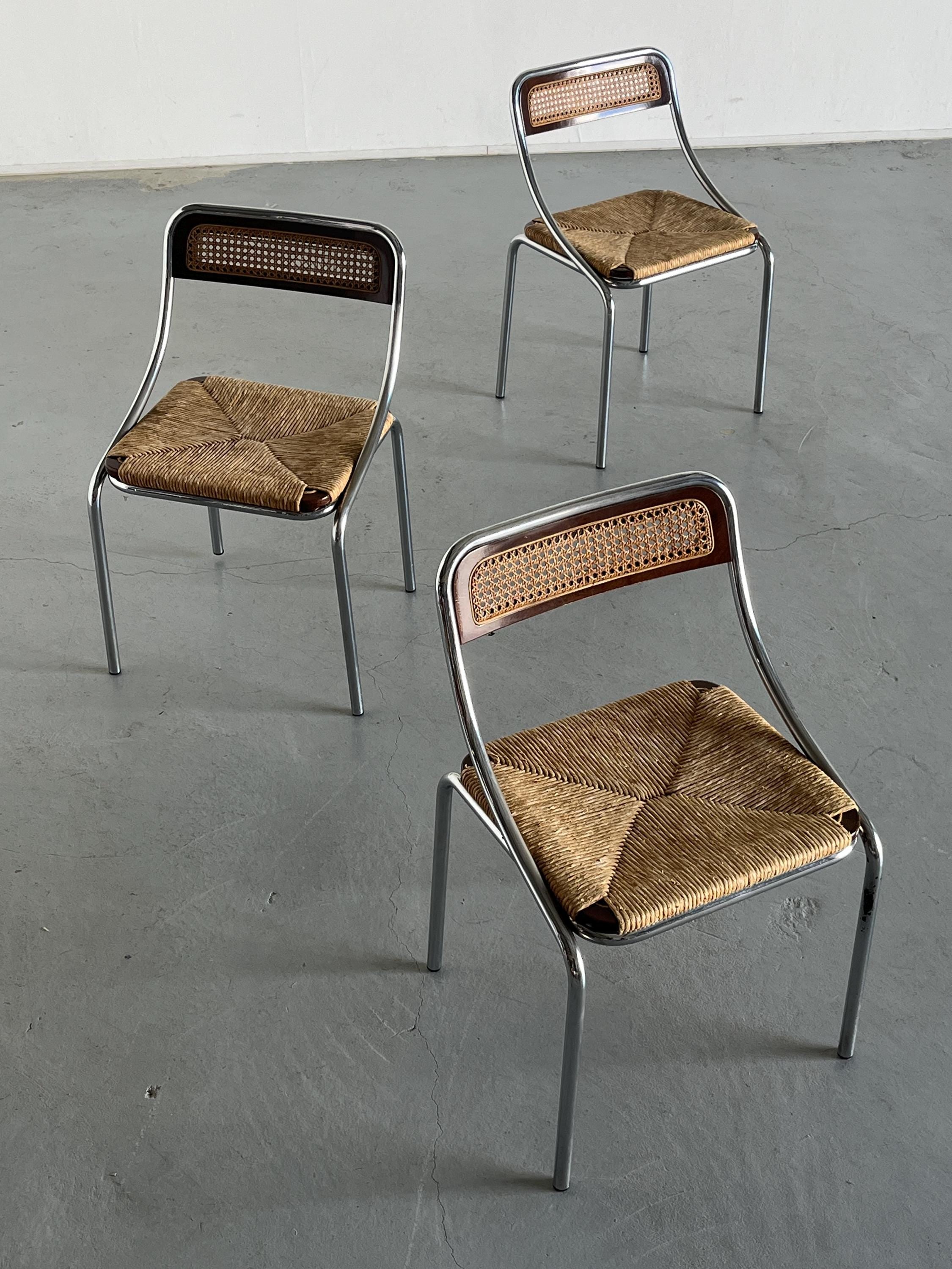 Italian Mid-Century Modern Dining Chairs, Italy 1970s