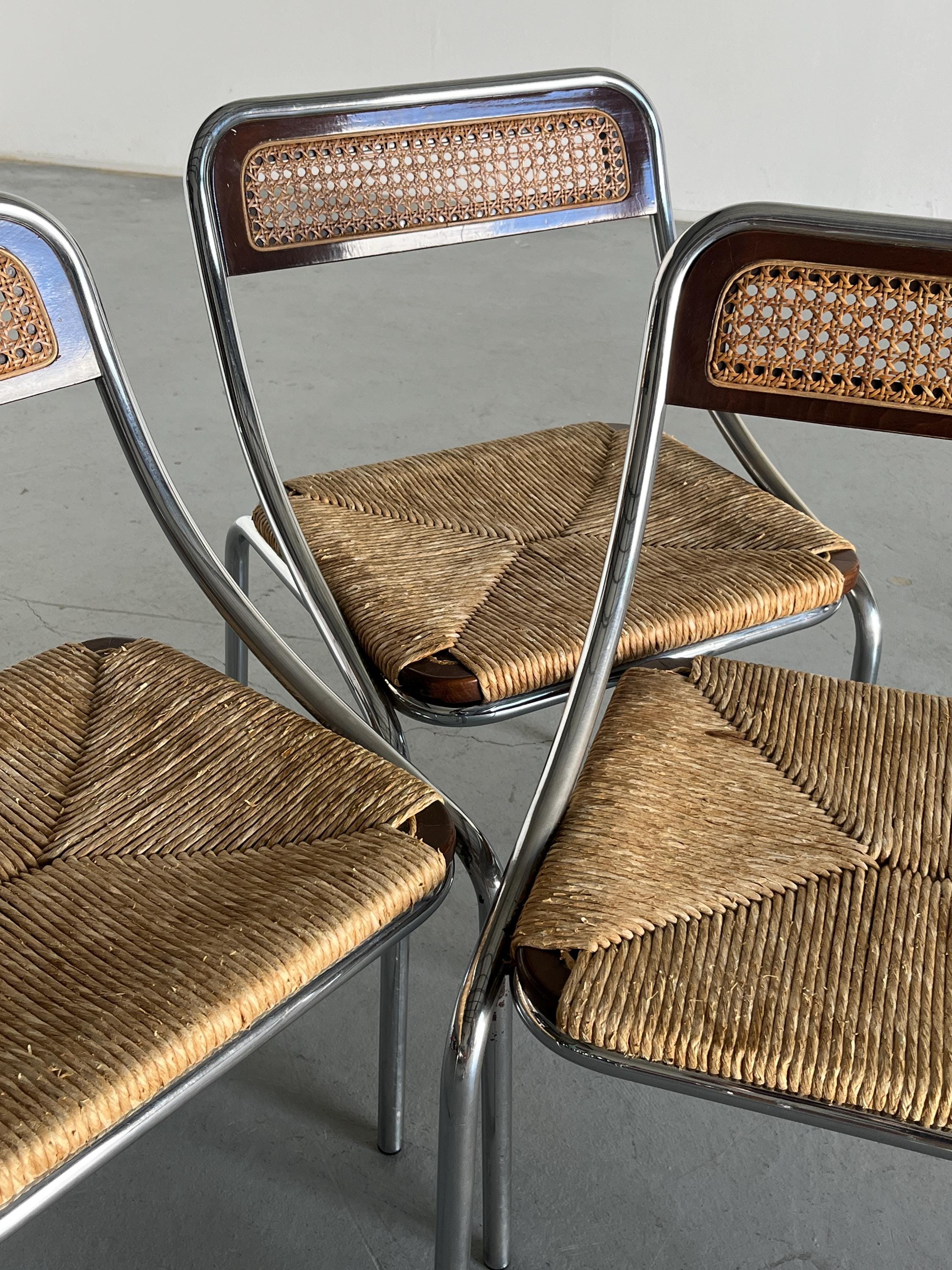 Italian Mid-Century Modern Dining Chairs, Italy 1970s