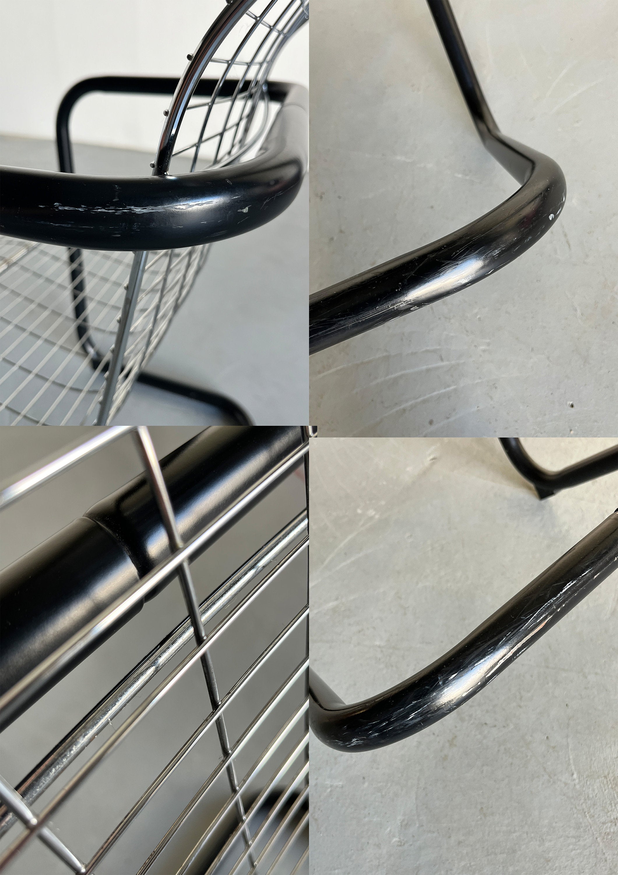 Chromed Wire Club Chairs, Space Age 1980s