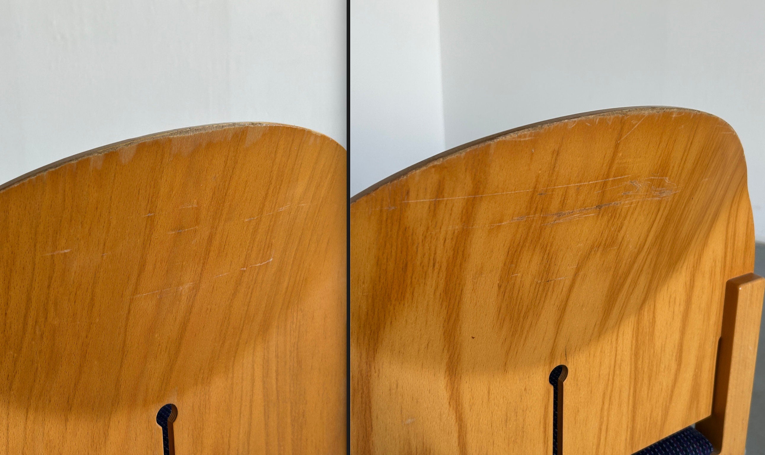 Sculptural Wooden Dining Chairs by Arno Votteler for Bisterfeld and Weiss