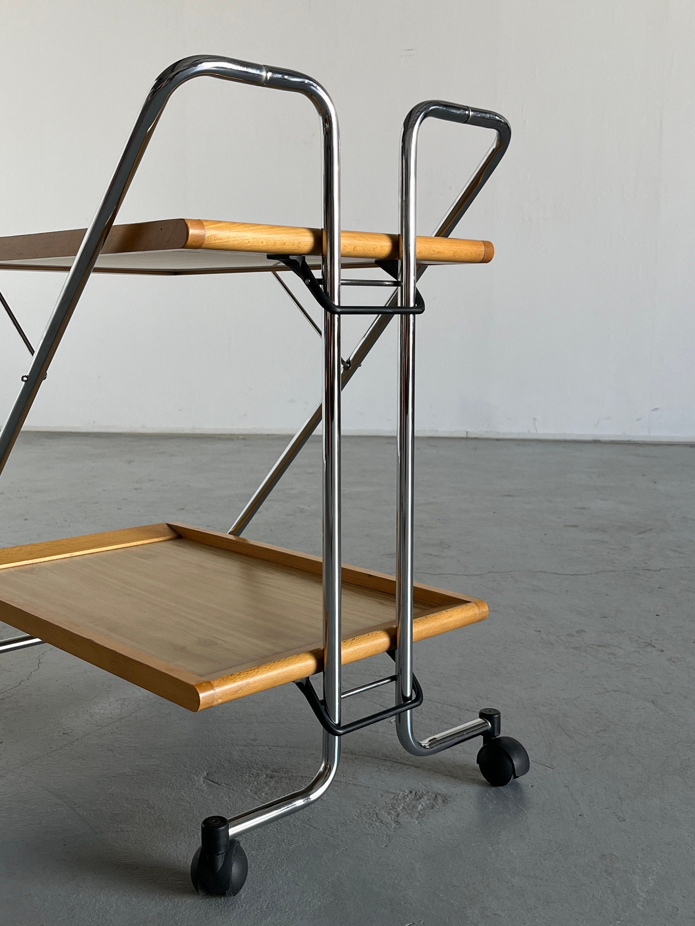 Folding Bar Cart Table, Italy 1980s