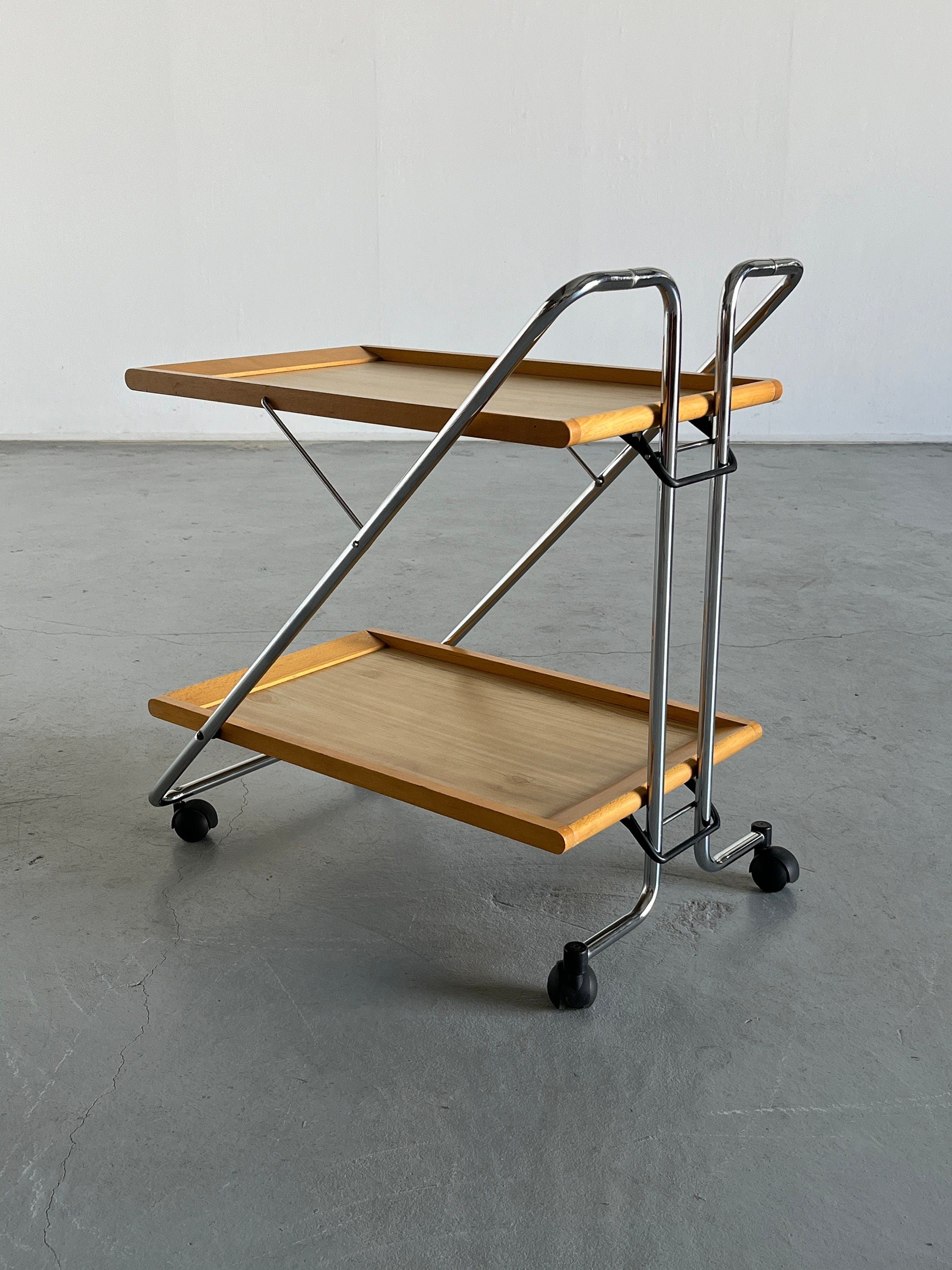 Folding Bar Cart Table, Italy 1980s