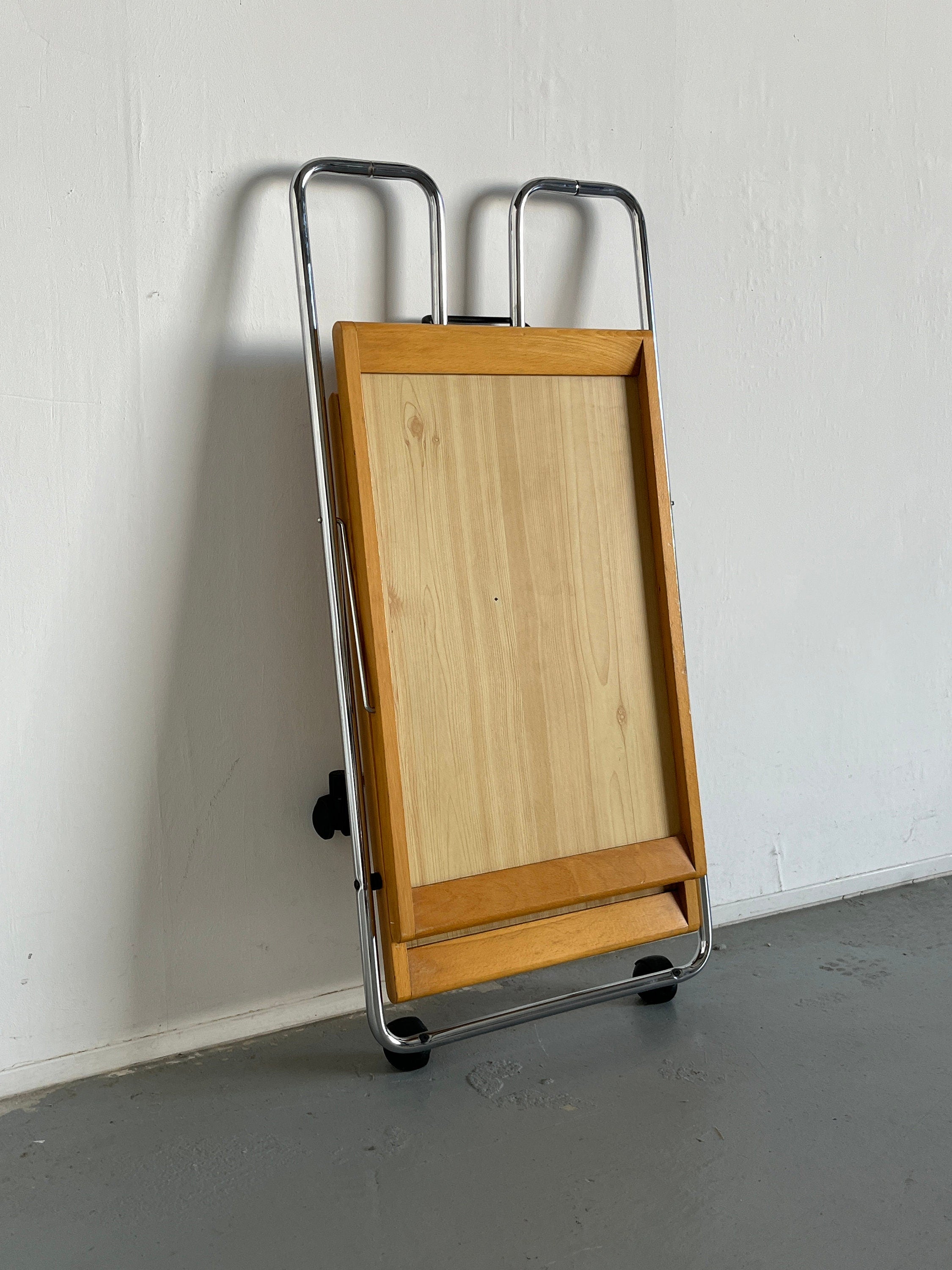 Folding Bar Cart Table, Italy 1980s