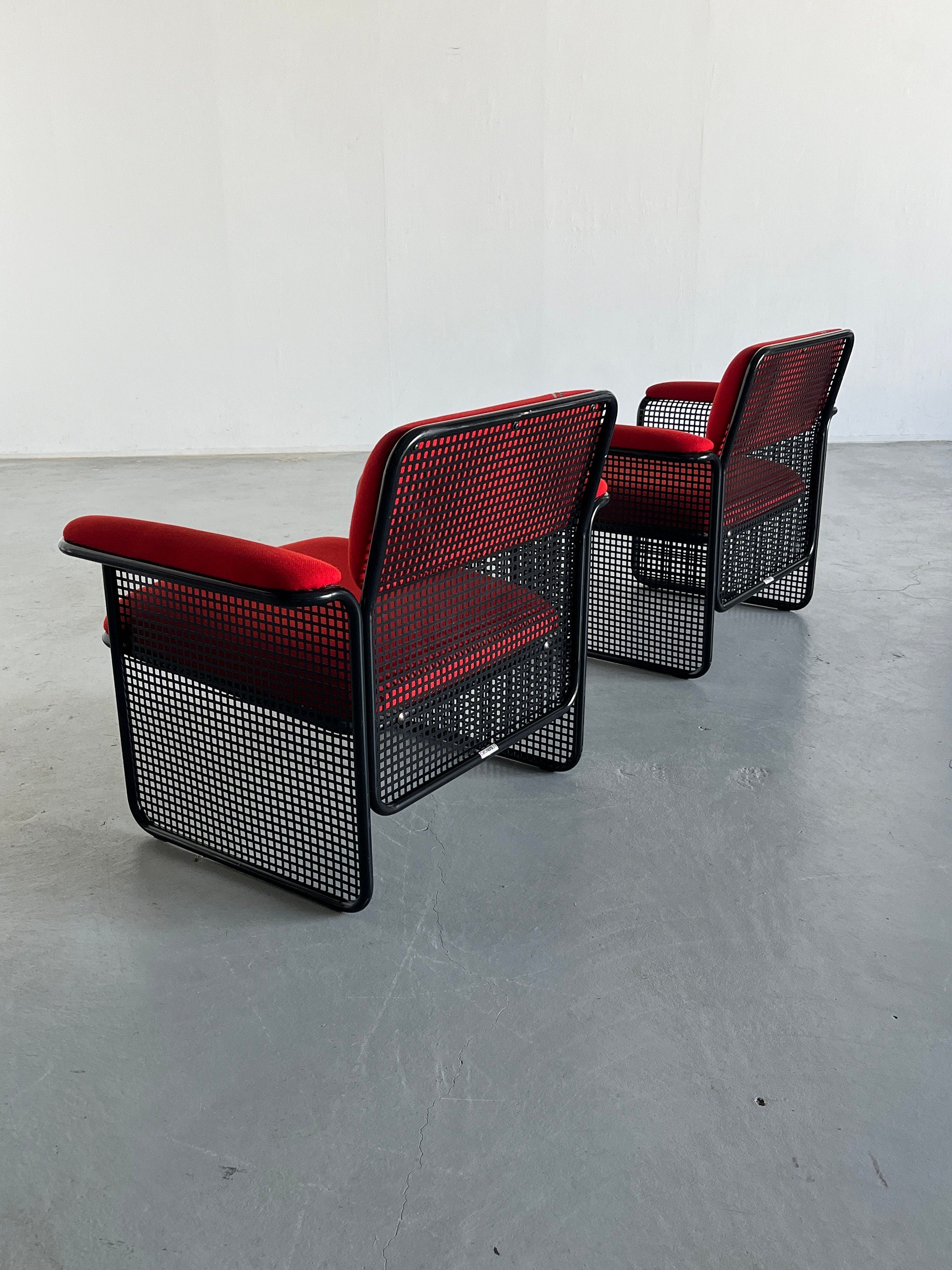 Postmodern Wire Armchairs by Talin Padova, 1970s