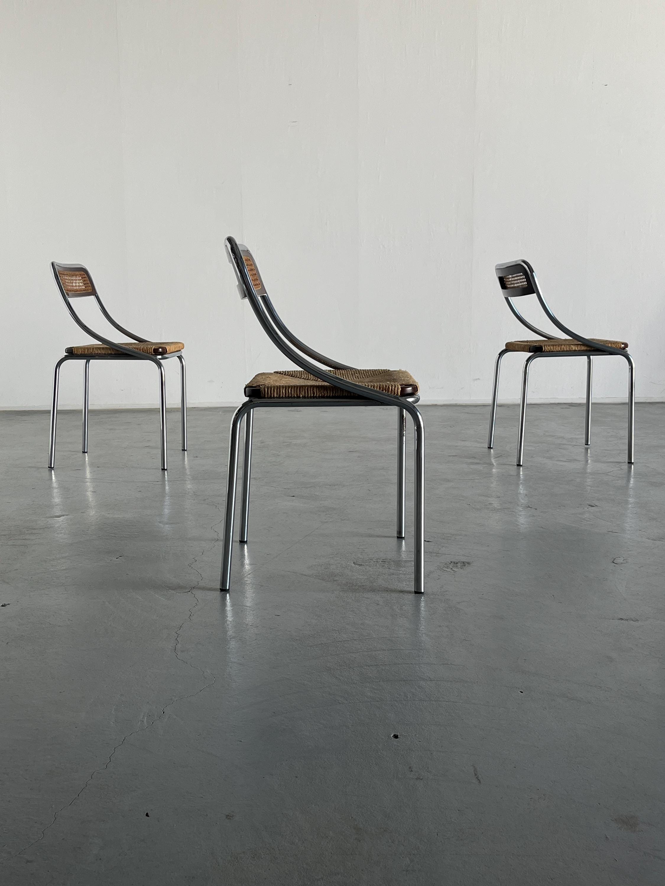 Italian Mid-Century Modern Dining Chairs, Italy 1970s