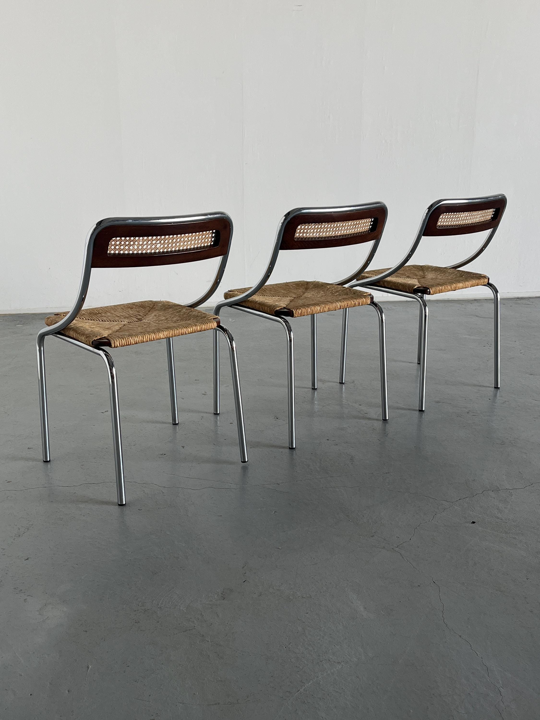 Italian Mid-Century Modern Dining Chairs, Italy 1970s