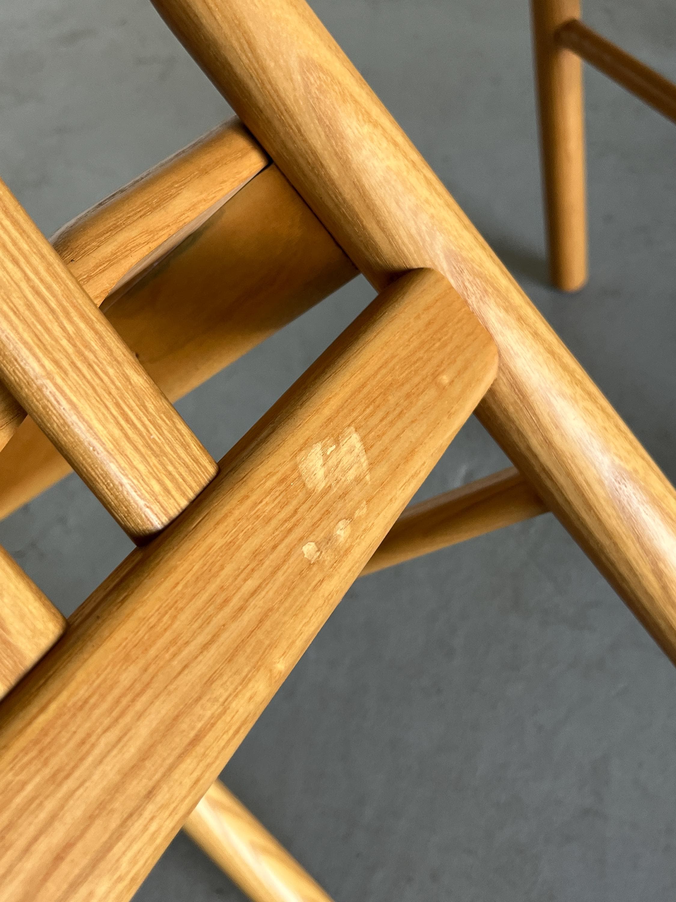 Pair of Chairs in Lacquered Wood and Cane, Annig Sarian Style, 1980s