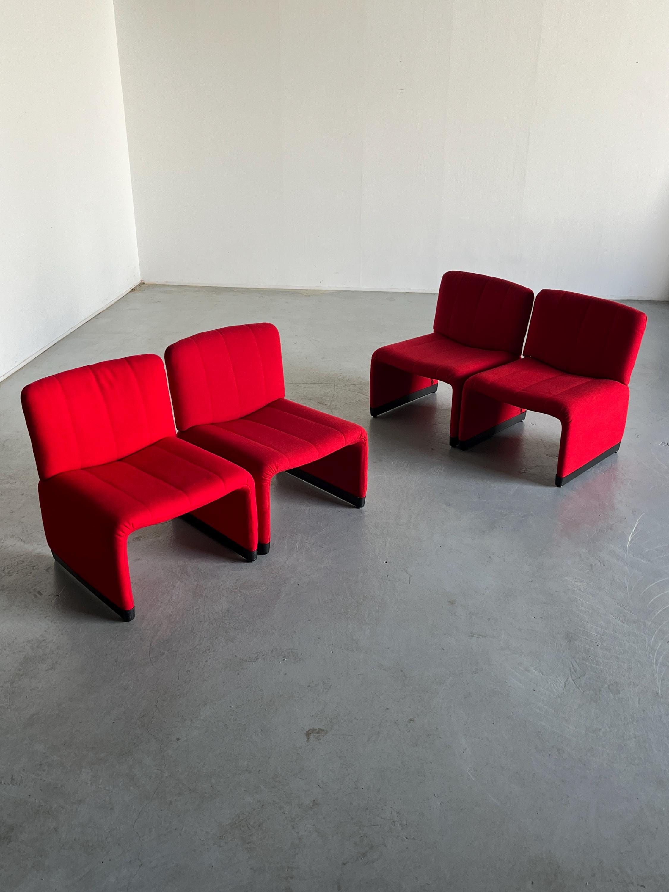 Lounge Armchairs in style of 'Alky' Chair by Giancarlo Piretti, 1970s Italian Design