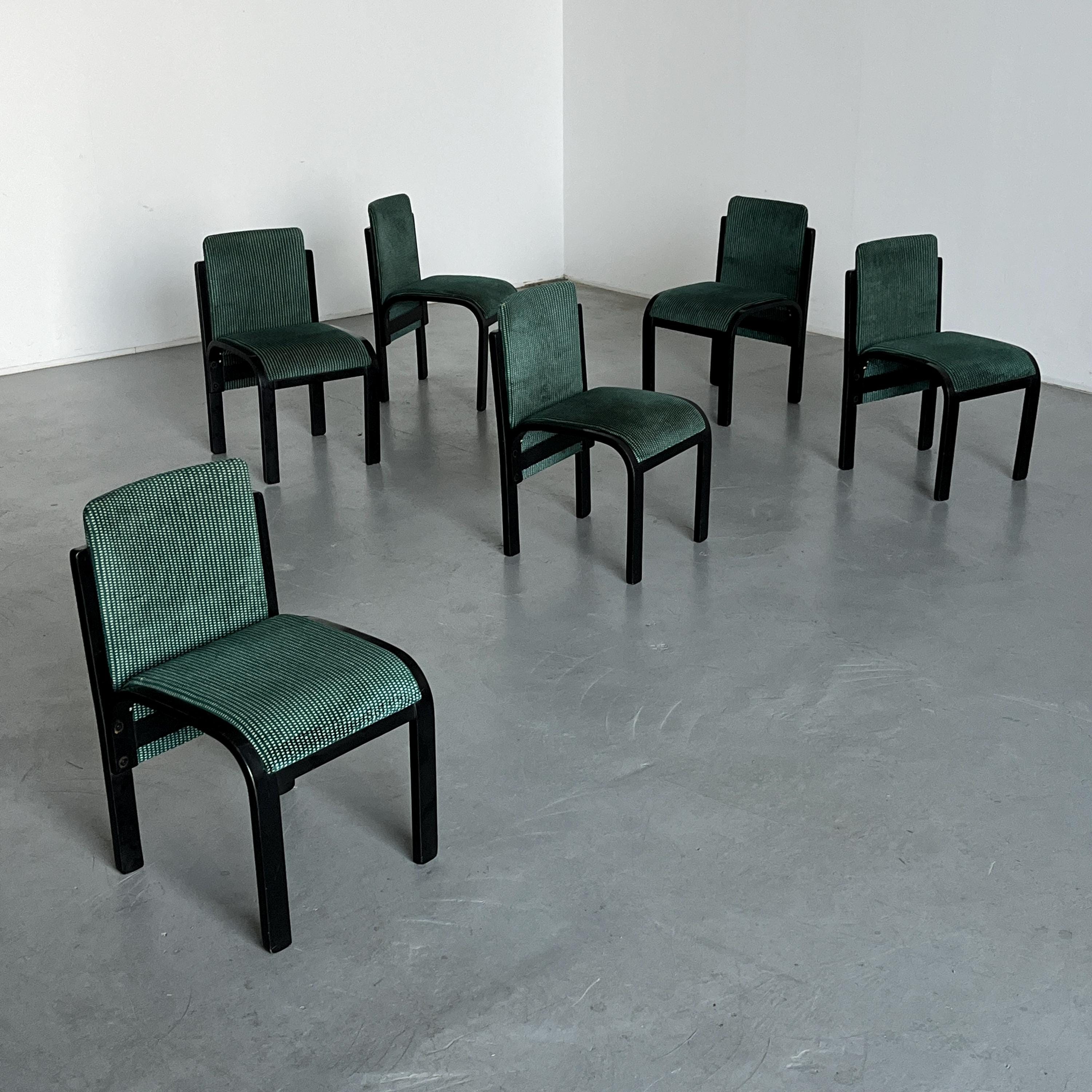 Italian Sculptural Lacquered Dining Chairs in Style of Pierluigi Molinari, 1970s