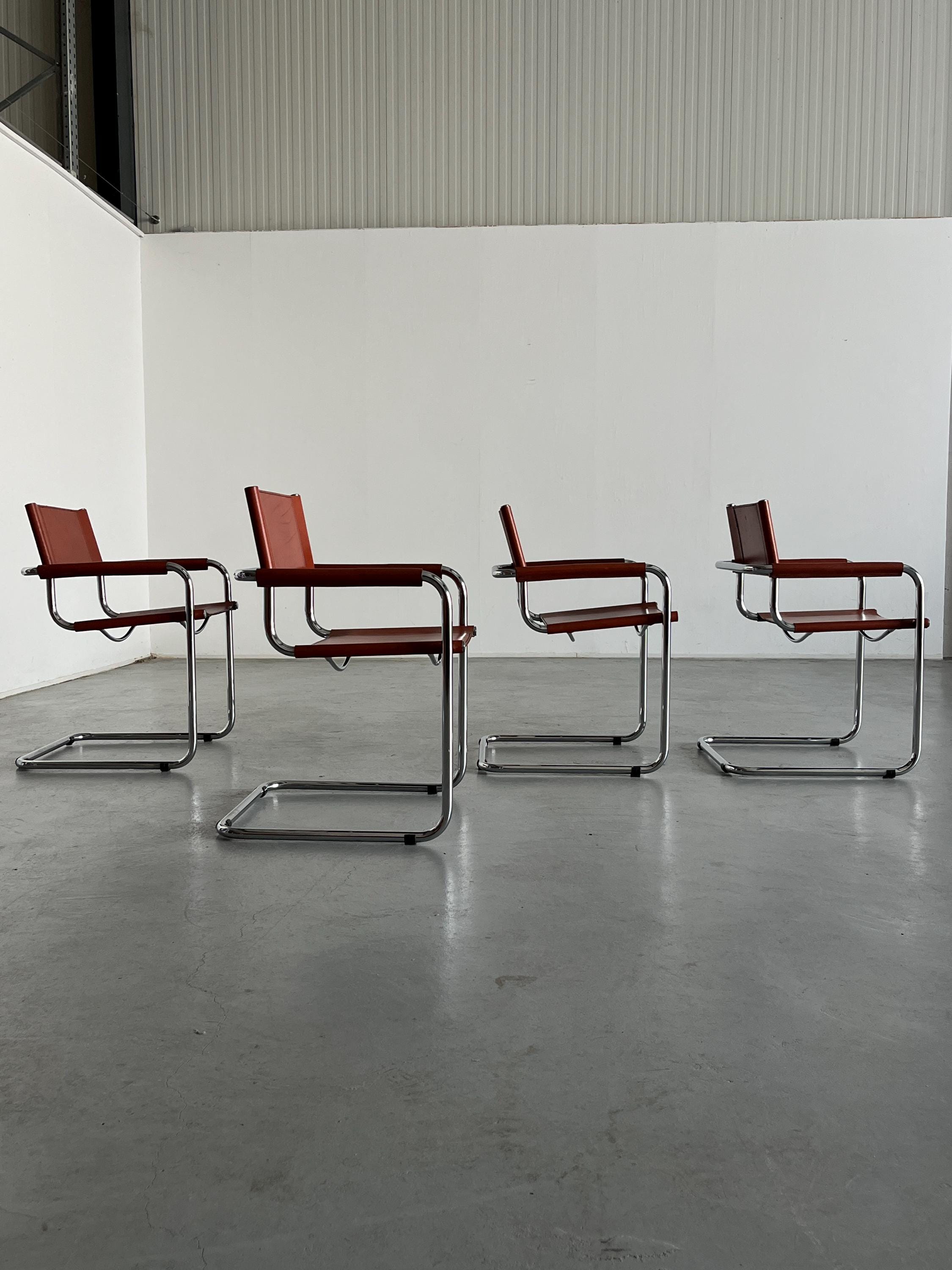 Mart Stam S34 Design Cantilever Chairs, 1970s