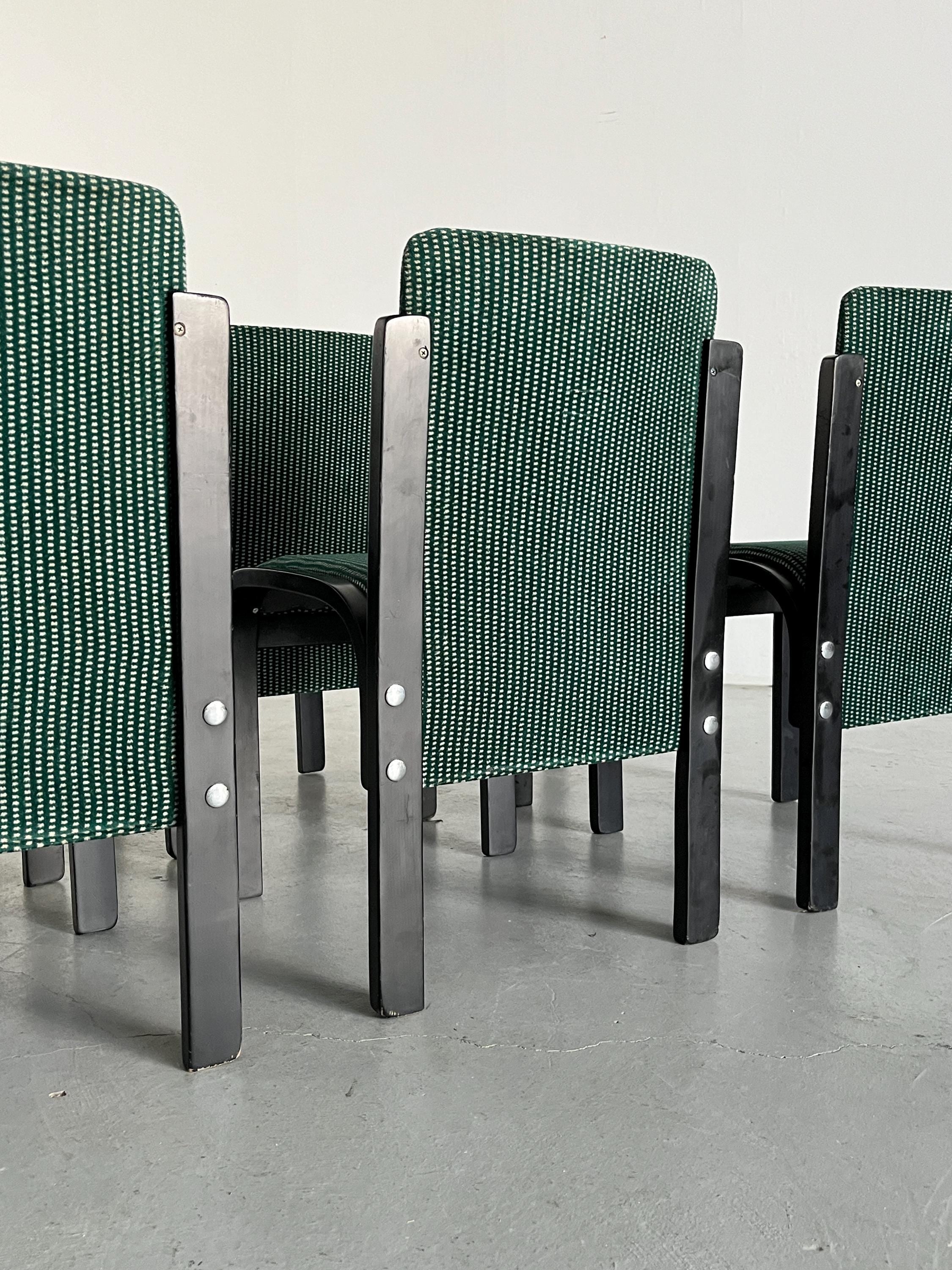 Italian Sculptural Lacquered Dining Chairs in Style of Pierluigi Molinari, 1970s