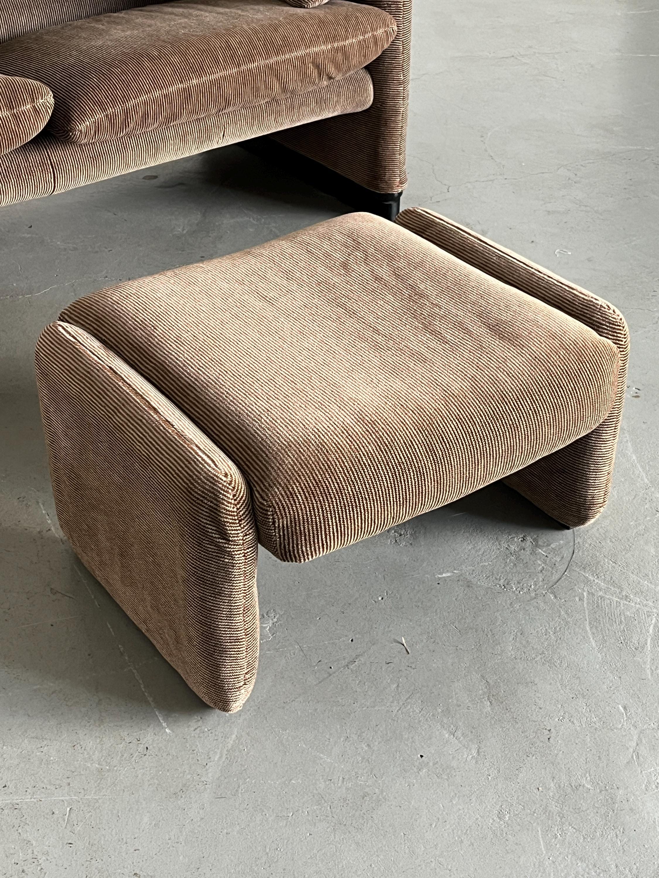 Vintage 'Maralunga' Iconic Seating Set by Vico Magistretti for Cassina