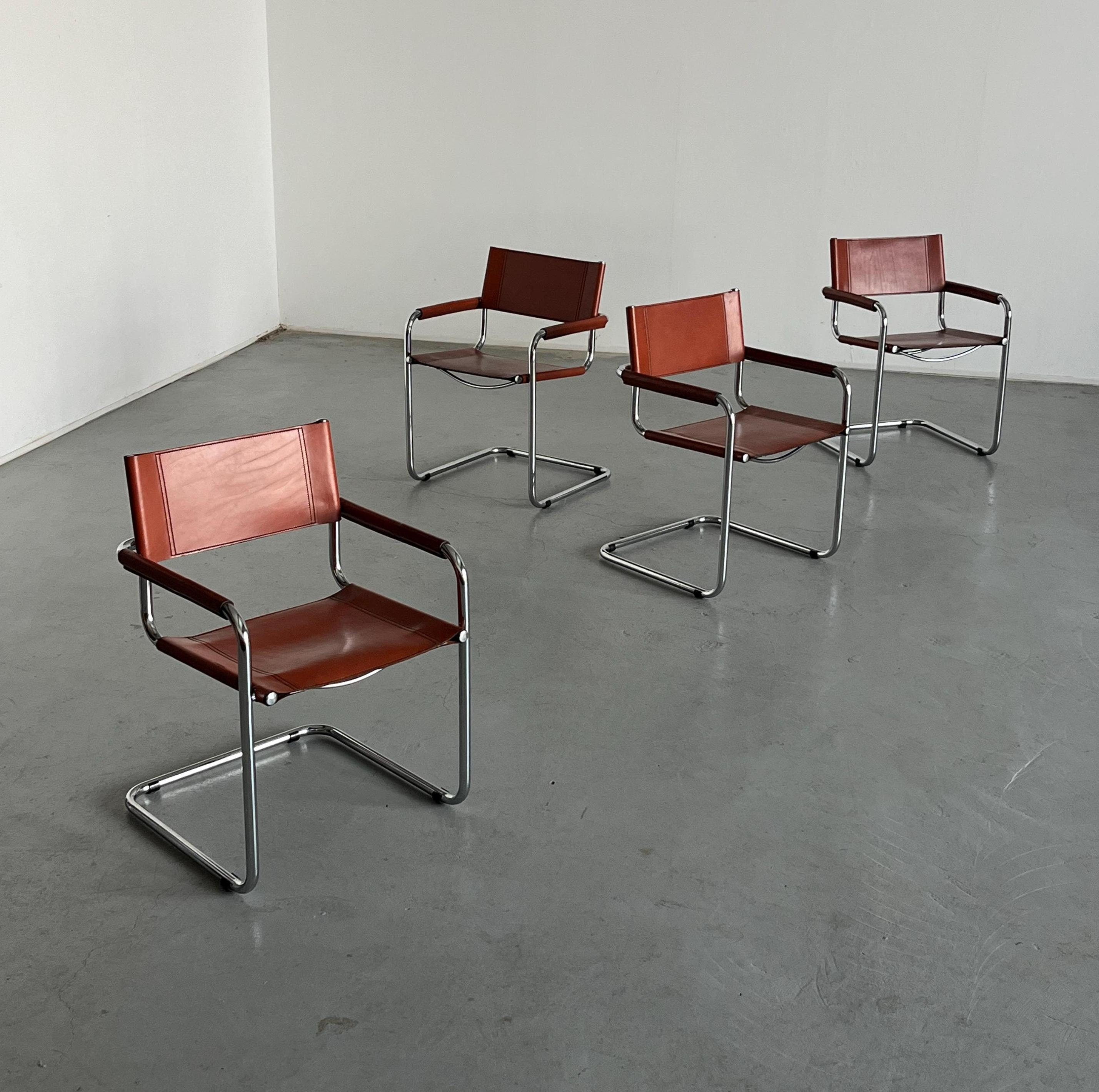 Mart Stam S34 Design Cantilever Chairs, 1970s